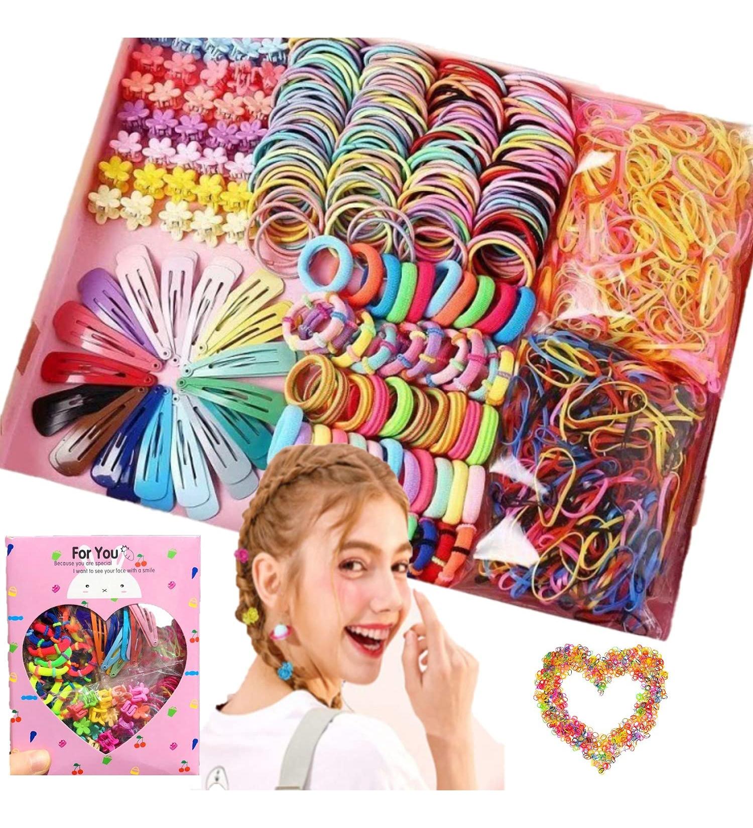 Arlando Girls Hair Accessories Set 780 PCS Baby Hair Ties Clips & Rubber Bands | International Shipping - Buy Online on GoSupps.com