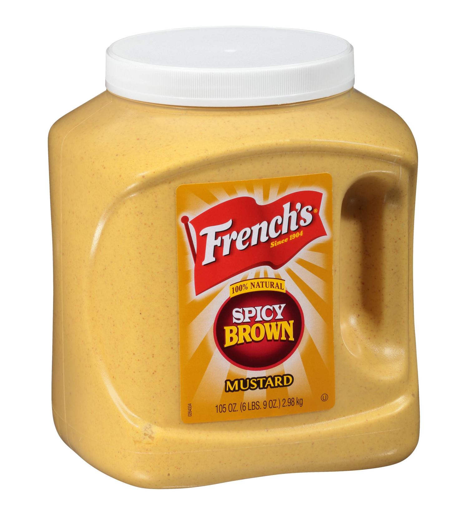 French's Spicy Brown Mustard 105 oz - Bold Flavor in a 105 Ounce Bottle - Buy Online on GoSupps.com
