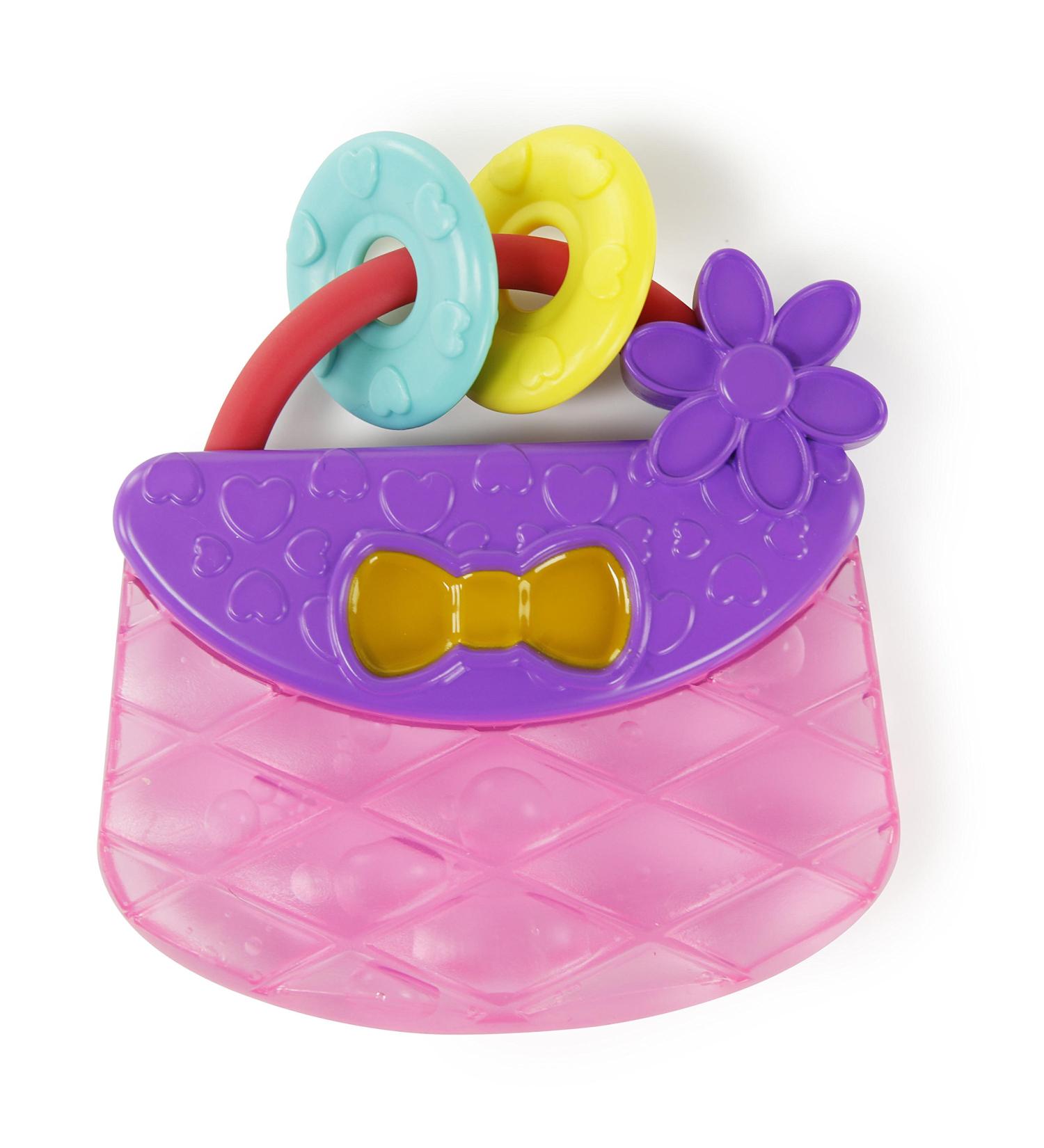 Bright Starts Carry & Teethe Purse Chillable Teether Toy - Pretty in Pink | Ages 3M+ - Buy Online on GoSupps.com