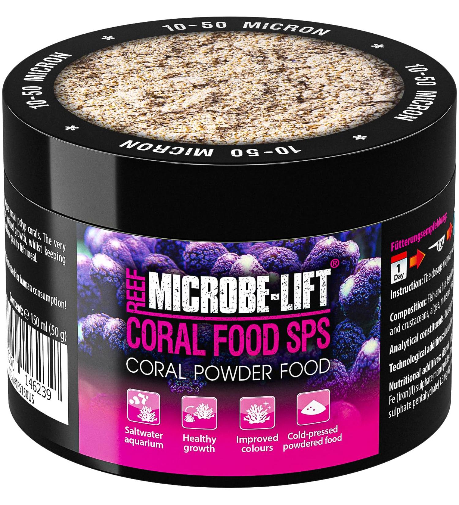 Microbe-Lift Coral Food SPS - 150 ML - Fine Powdered Food for SPS Corals. Promotes Healthy Growth and Intense Colors in Any Saltwater Aquarium. - Buy Online on GoSupps.com