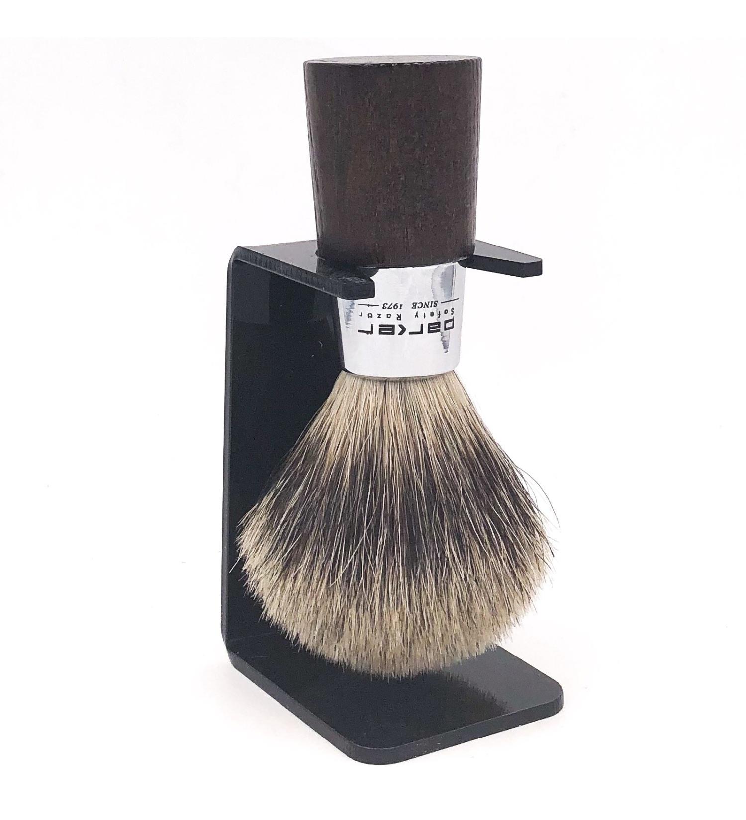 Parker Safety Razor Handmade Shaving Brushes - 100% Three Band Reiner Dachs with Chrome & Walnut Handle | Premium Shaving Accessories - Buy Online on GoSupps.com