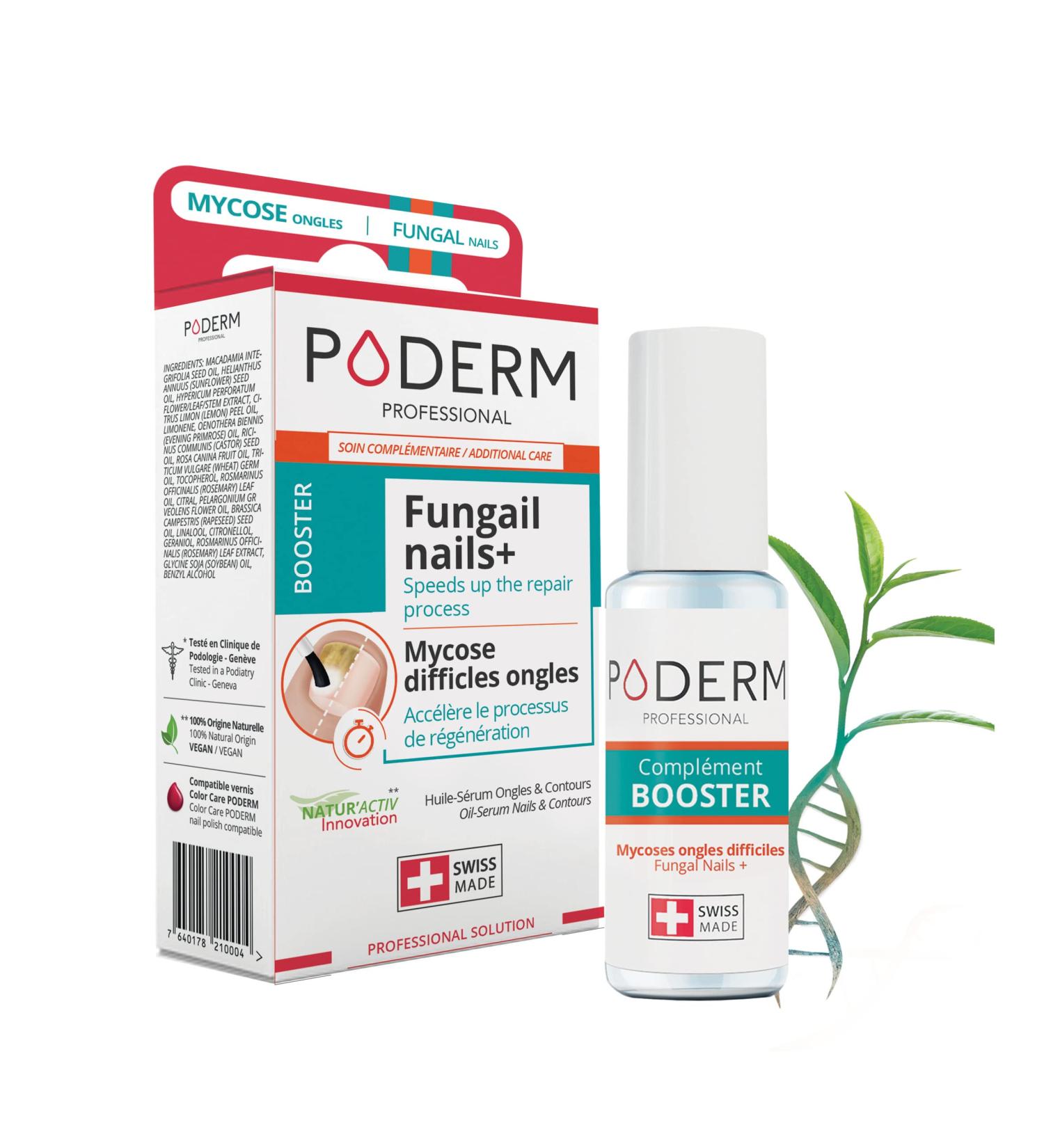 PODERM Toenail Renewal Booster with Tea Tree Oil - Restores Discolored Nails, Vegan & Natural Swiss Formula for Nail Repair - Fast Results - Buy Online on GoSupps.com