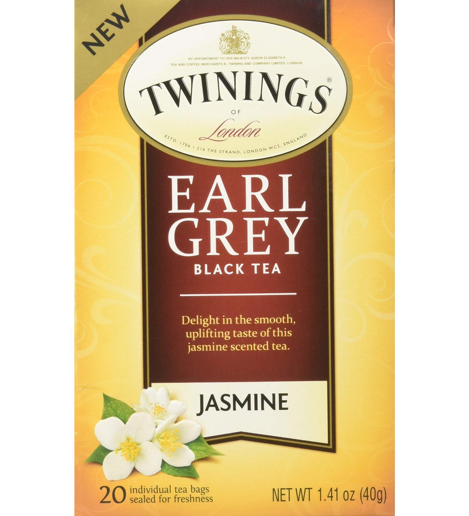 Twinings Earl Grey Jasmine Tea - 20 Count | Premium Flavored Tea Bags - Buy Online on GoSupps.com
