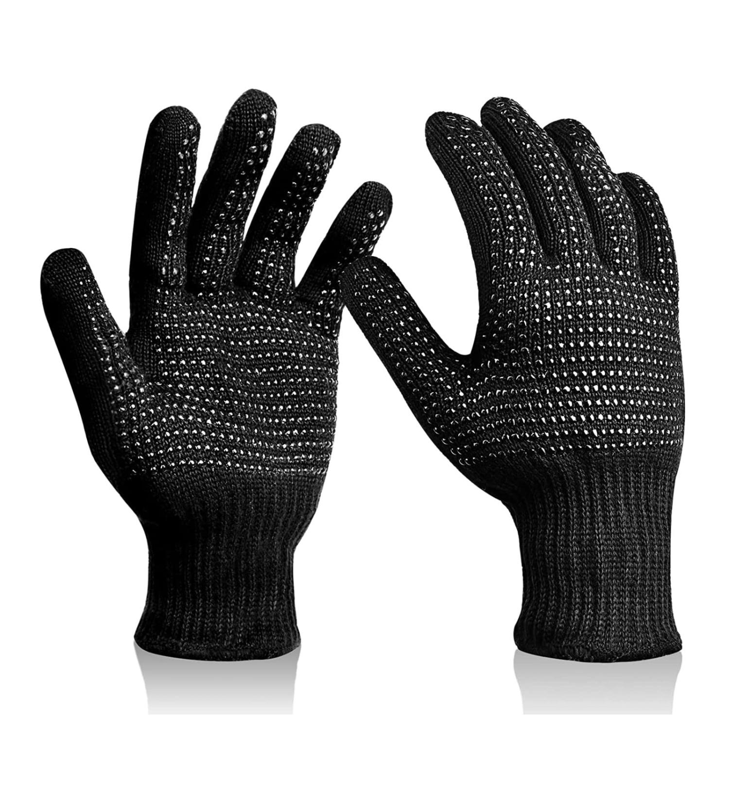 Sopito Heat-Resistant Gloves for Hair Styling - 2-Pack Silicone Grip Gloves for Curling & Flat Irons - Black - Buy Online on GoSupps.com