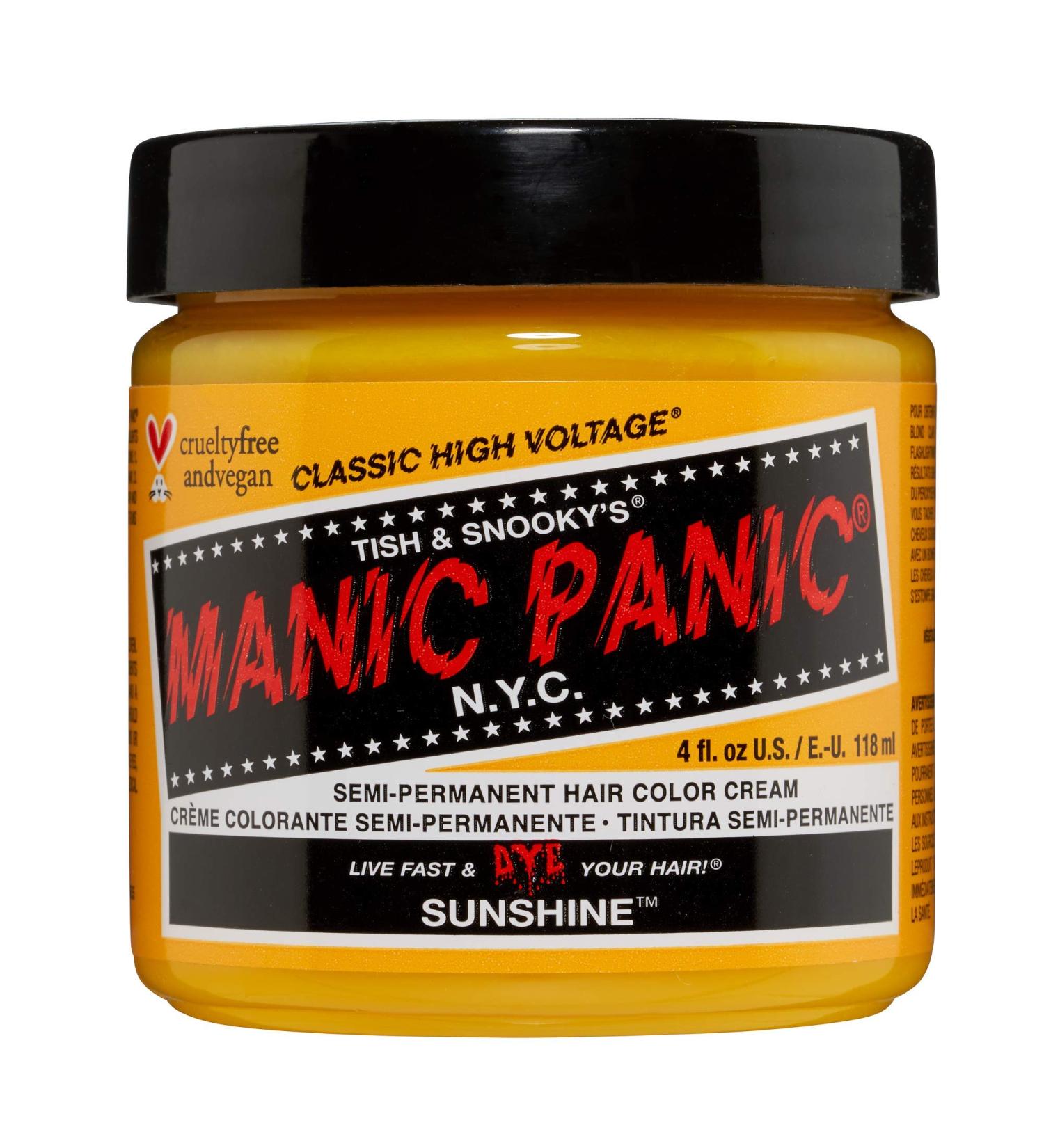 Manic Panic Sunshine Yellow Hair Dye 4 fl oz - Vibrant Classic Color - Buy Online on GoSupps.com