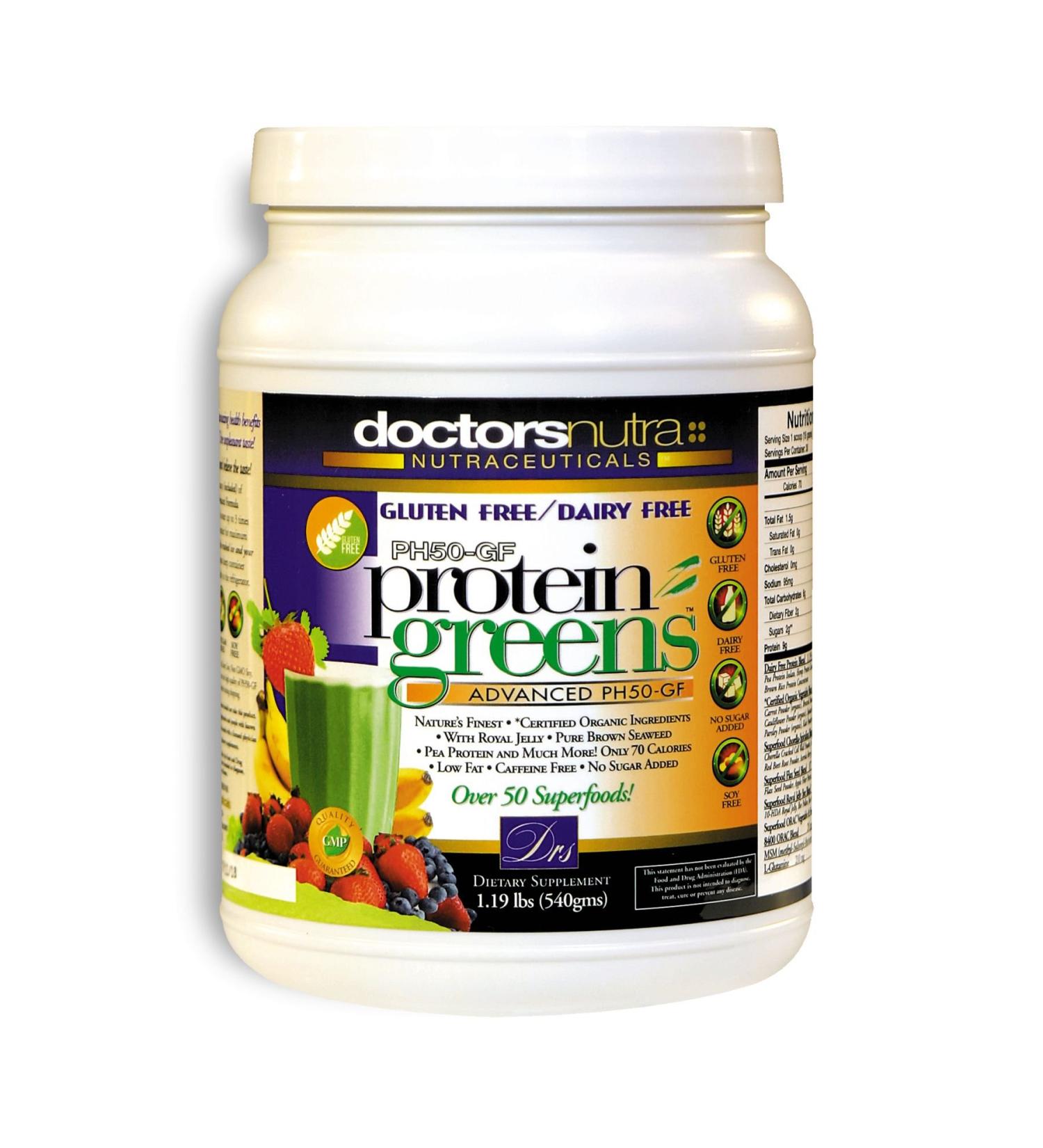 Buy PH50 Protein Greens - Plant-Based Superfood Blend | Gluten-Free Non-Dairy Vanilla Flavor 50 Superfoods & Digestive Enzymes | 1.19 lbs - Buy Online on GoSupps.com