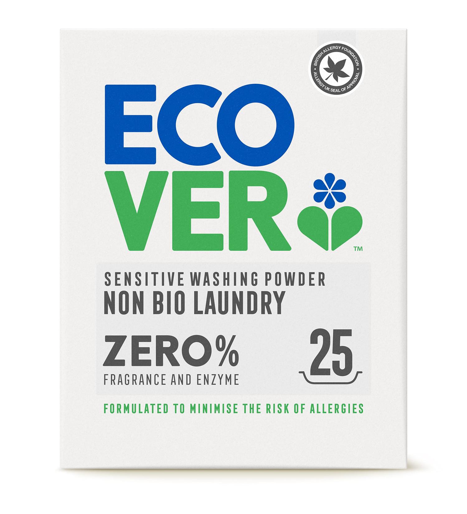 Ecover Zero Non Bio Washing Powder 1.8kg - 25 Washes | Sensitive Skin Formula - Buy Online on GoSupps.com