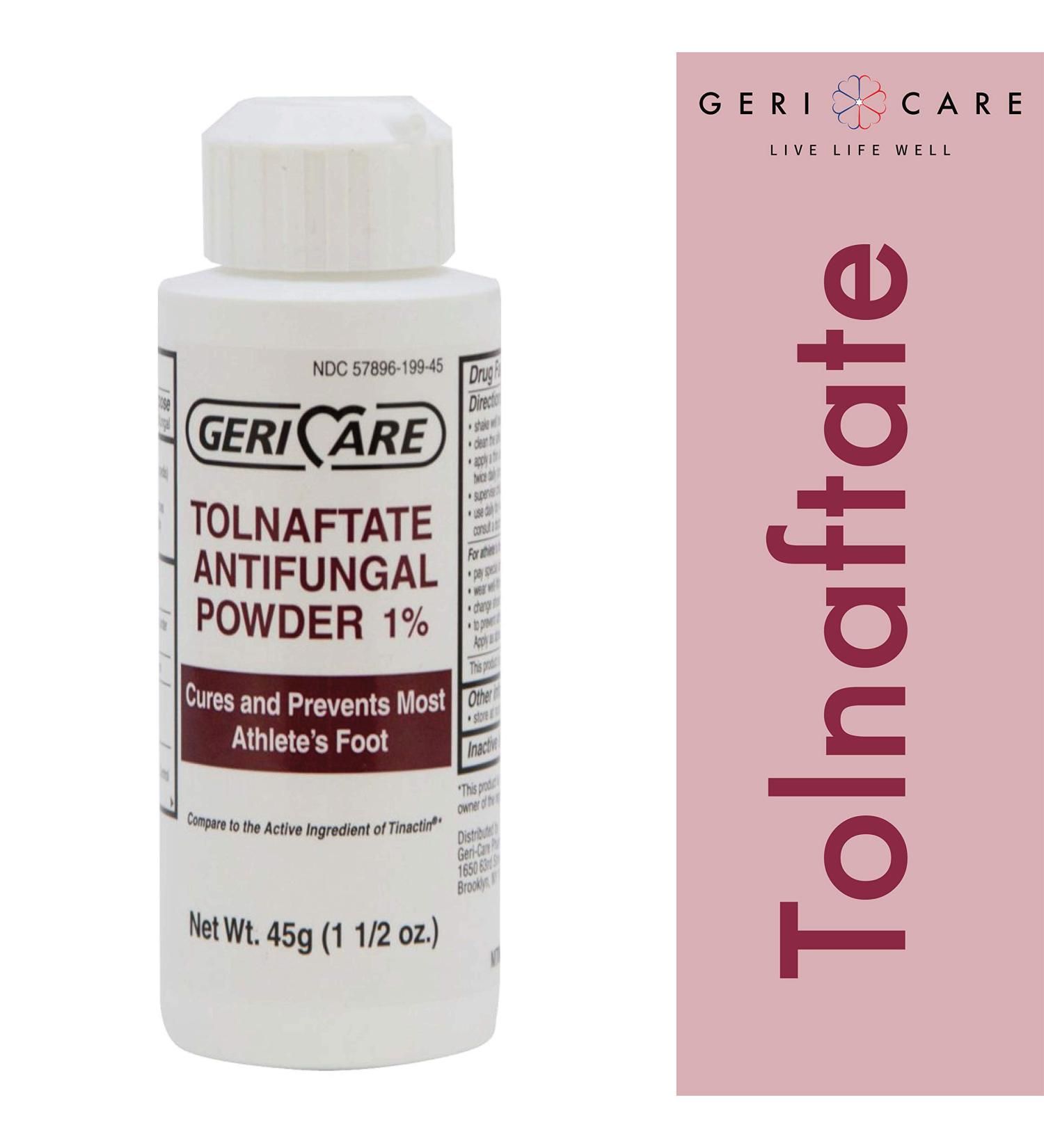 Tolnaftate Antifungal Powder 1% by Geri-Care - Athlete's Foot Care - 45g Bottle - Buy Online on GoSupps.com