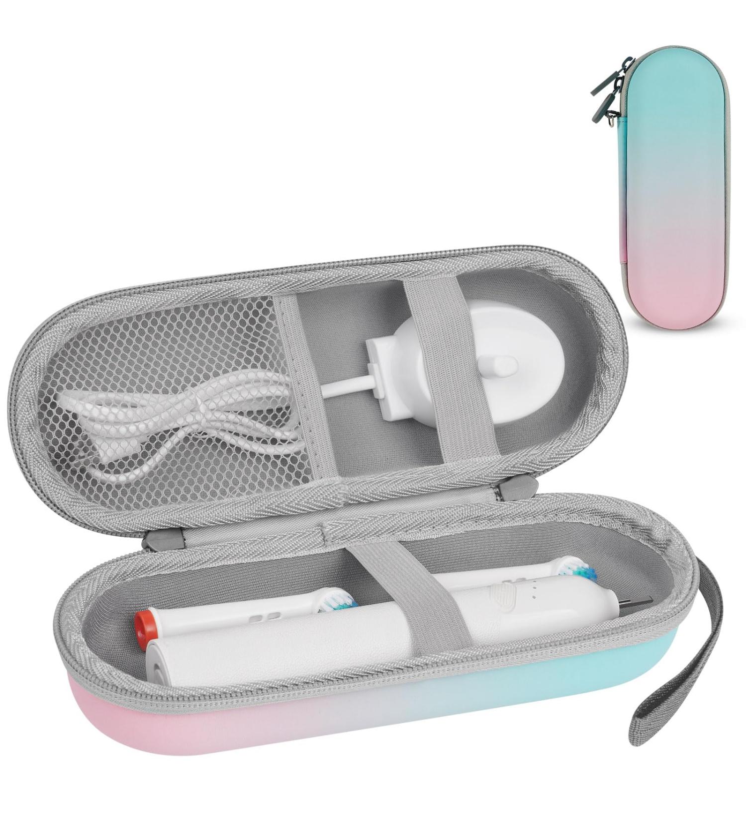 LOPHE Electric Toothbrush Travel Case Dustproof Toothbrush Storage Holder Portable Toothbrush Protective Cover Bag Electric Toothbrush Case Container for Business Camping Travel (Green Pink) - Buy Online on GoSupps.com