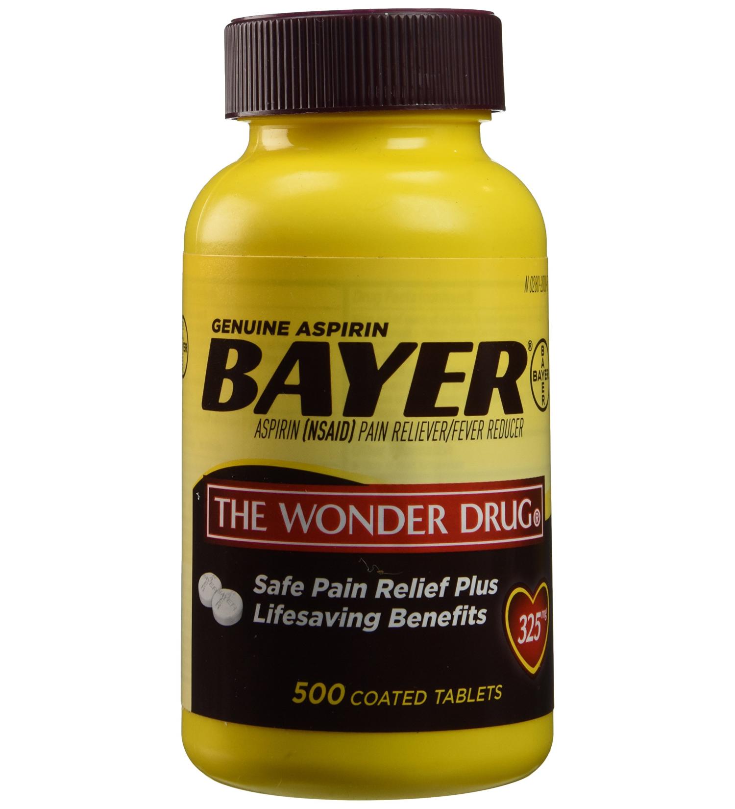 Bayer Aspirin Pain Reliever 325mg - 500 Tablets