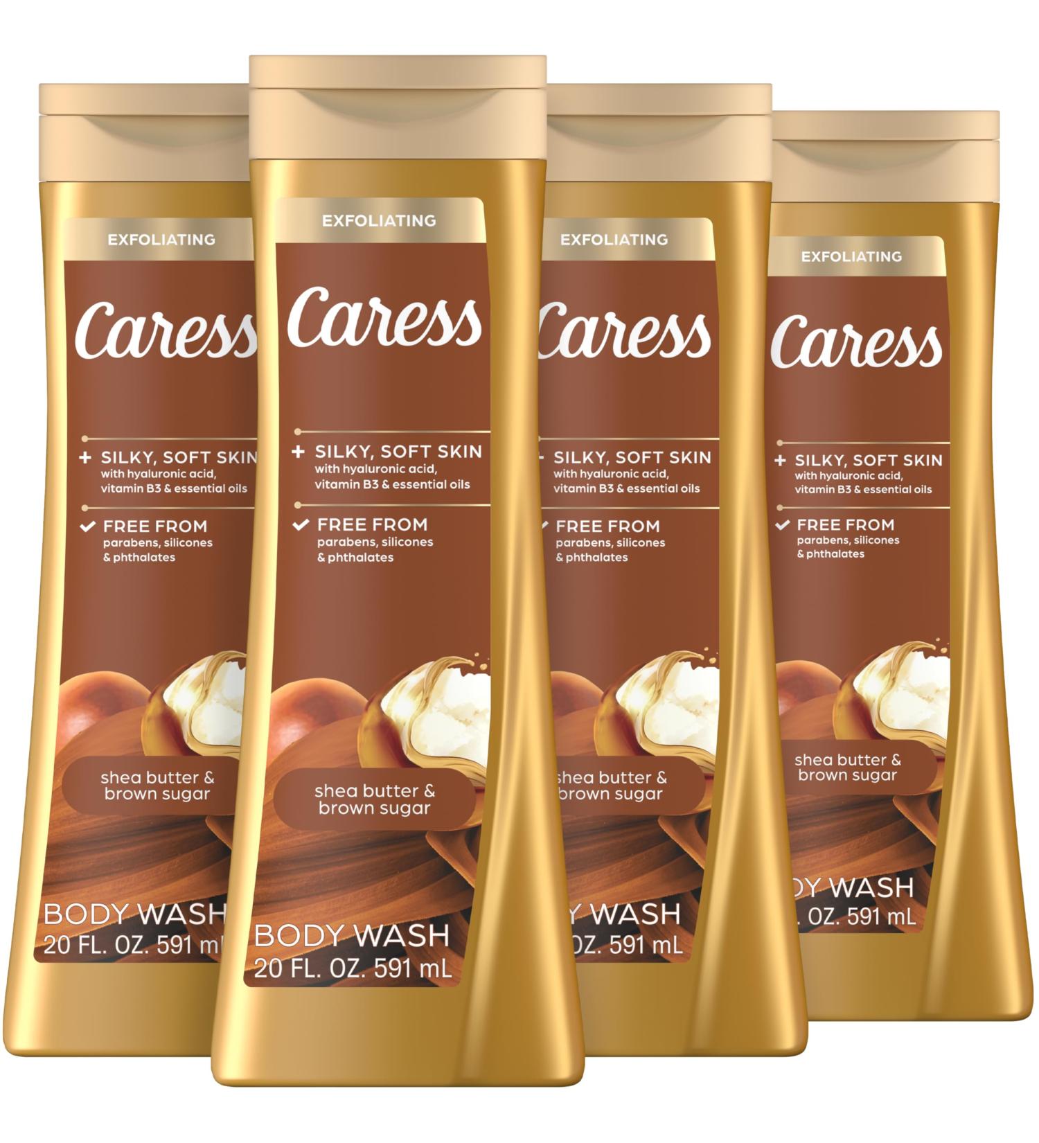 Caress Body Wash for Women Shea Butter & Brown Sugar Hydrating and Exfoliating Shower Gel for Gorgeous Radiant Skin 20 fl oz 4 Pack Shea Butter & Brown Sugar 20 Fl Oz (Pack of 4) 4 - Buy Online on GoSupps.com