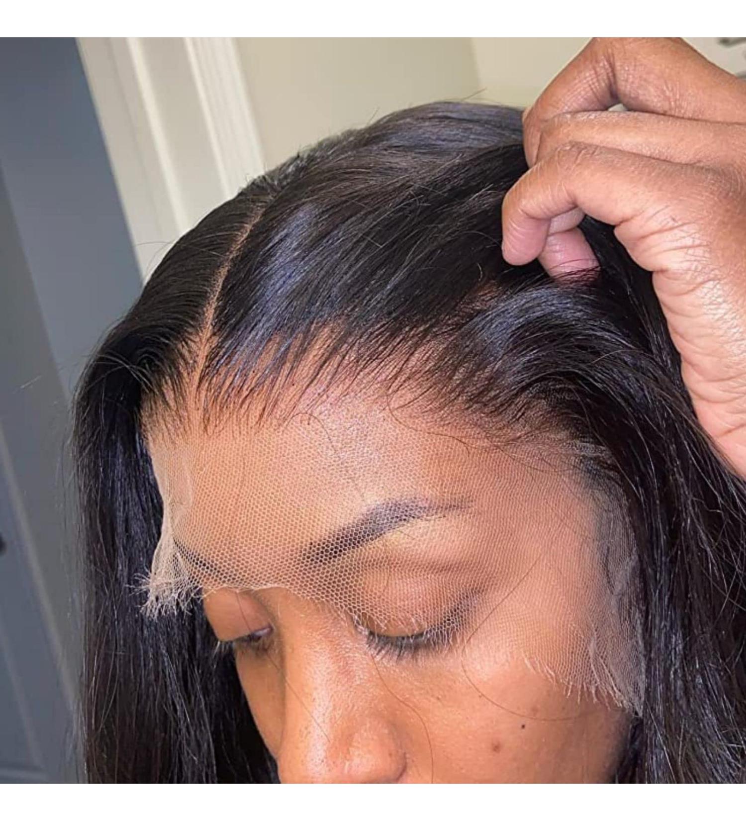 WOWANGEL 13x6 HD Lace Front Wig Human Hair 18 Inch 250% Density Straight Brazilian Remy Hair - Self Growing Hairline, Invisible Knots - Buy Online on GoSupps.com