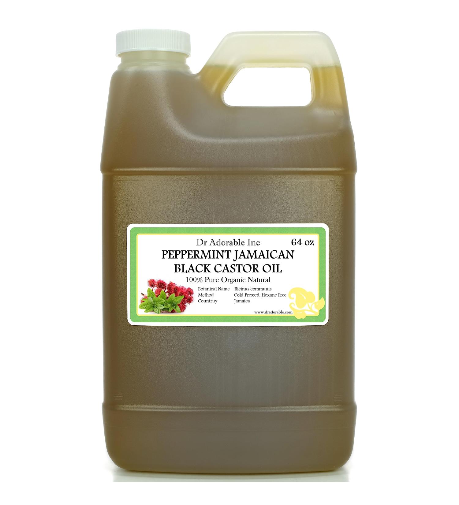 Dr Adorable - 64 oz - Peppermint Jamaican Black Castor Oil - Pure Natural Organic Strengthen Grow & Restore Hair Care - Buy Online on GoSupps.com