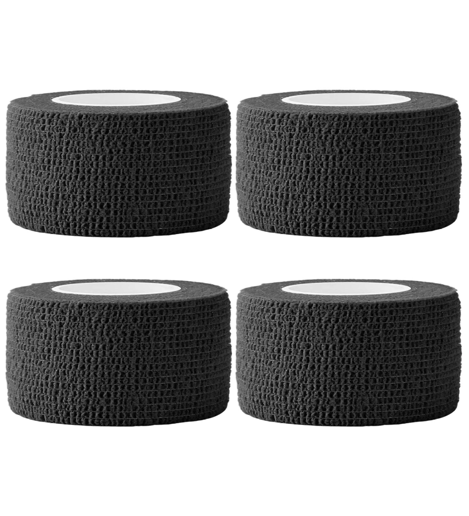 4 PCS Self Adhesive Bandage Wrap Breathable Non-Woven Wrist Tape Stretch Elastic Bandage Vet Wrap for Sports Supply Ankle Sprains Protection Black 177 * 1inch First Aid Tape - Buy Online on GoSupps.com