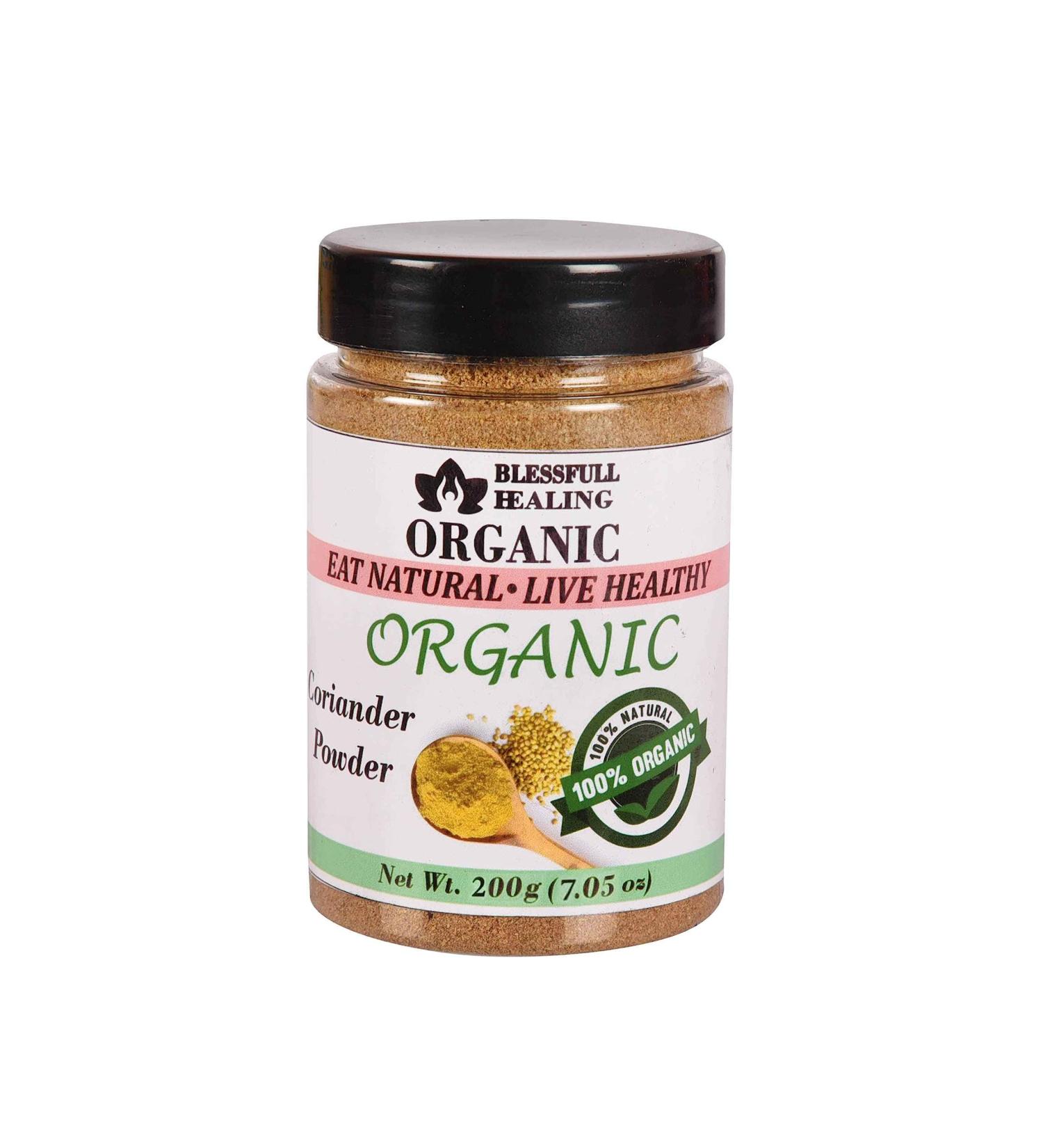 Blessfull Healing Organic Coriander Powder 200 Gram Airtight Container (Packing May Vary) 200 Gram 7.05 oz - Buy Online on GoSupps.com