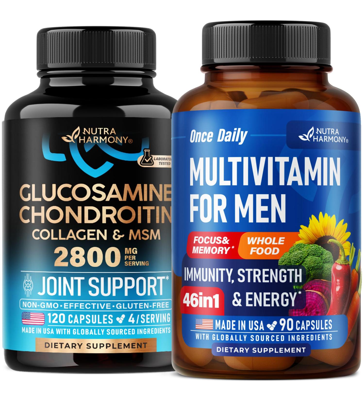 NUTRAHARMONY Glucosamine Chondroitin & Multivitamins for Men Capsules