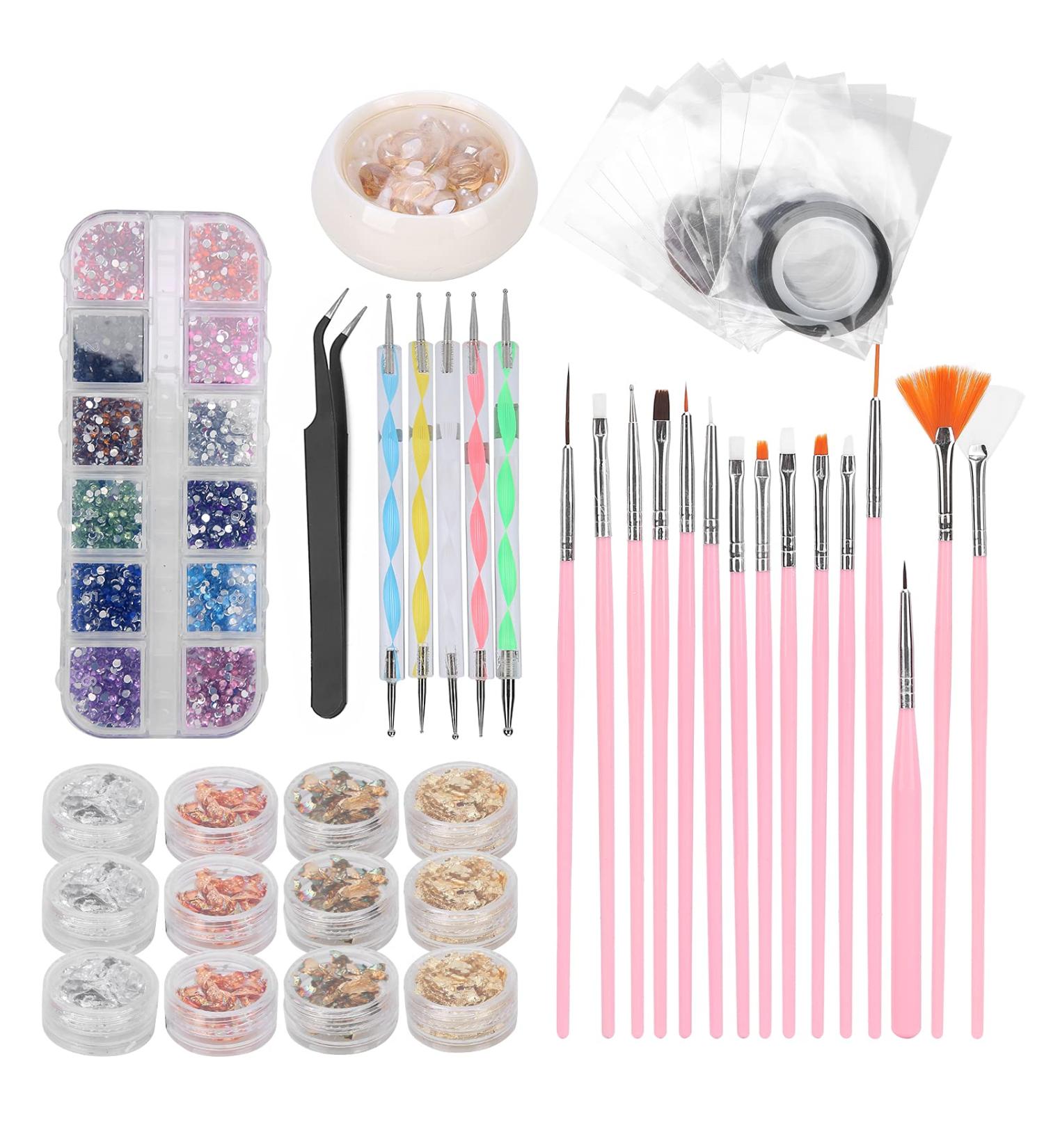 Nail Art Brush Rhinestones Nail Rhinestones Nail Foil for Natural Nails Artificial Nails for Household Nail Salon for Nail Art Creation - Buy Online on GoSupps.com