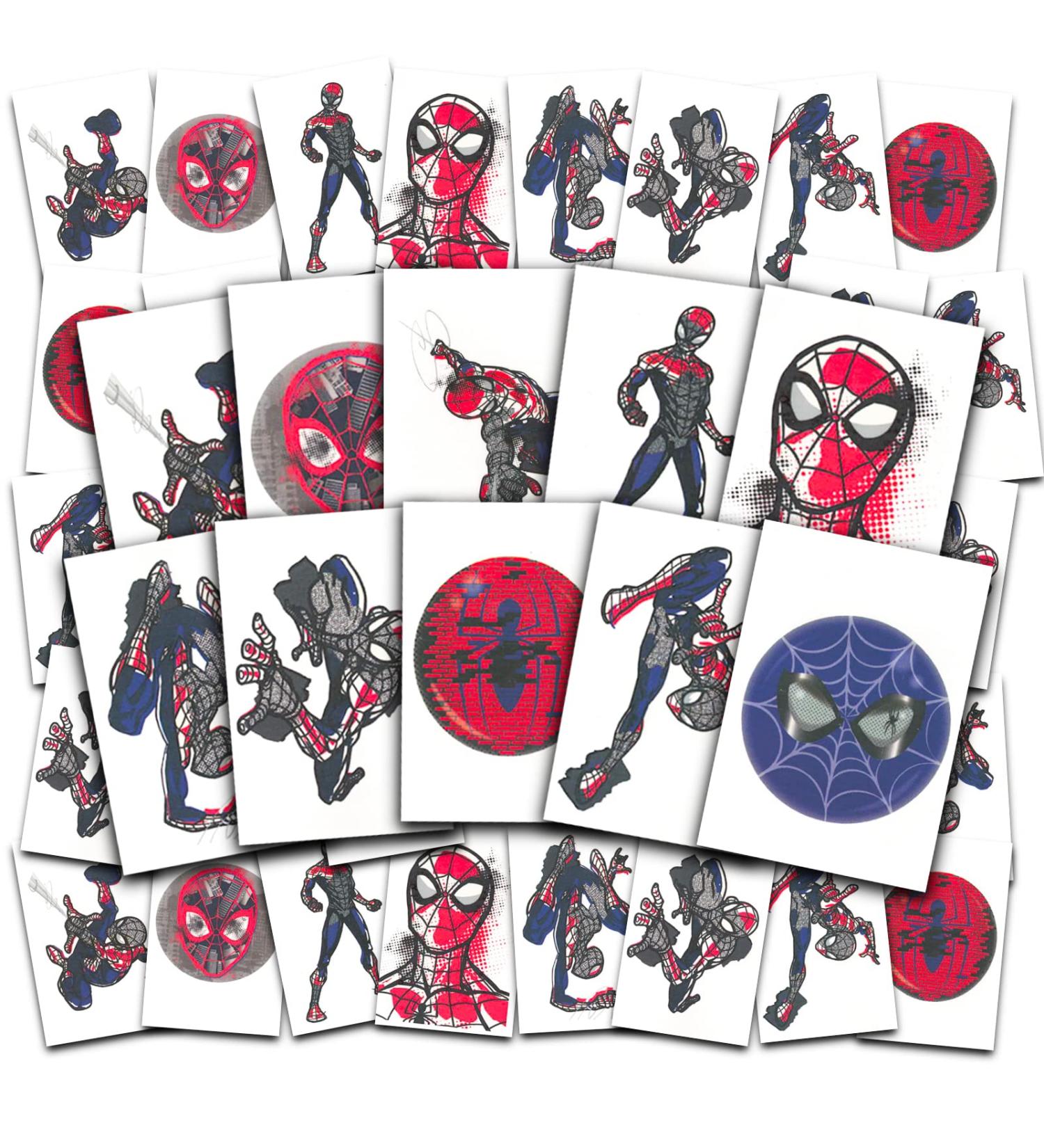 Spiderman Tattoos Party Favors Bundle - 80+ Pre-Cut Temporary Tattoos - Spiderman Party Supplies for Kids - MADE IN USA - Buy Online on GoSupps.com
