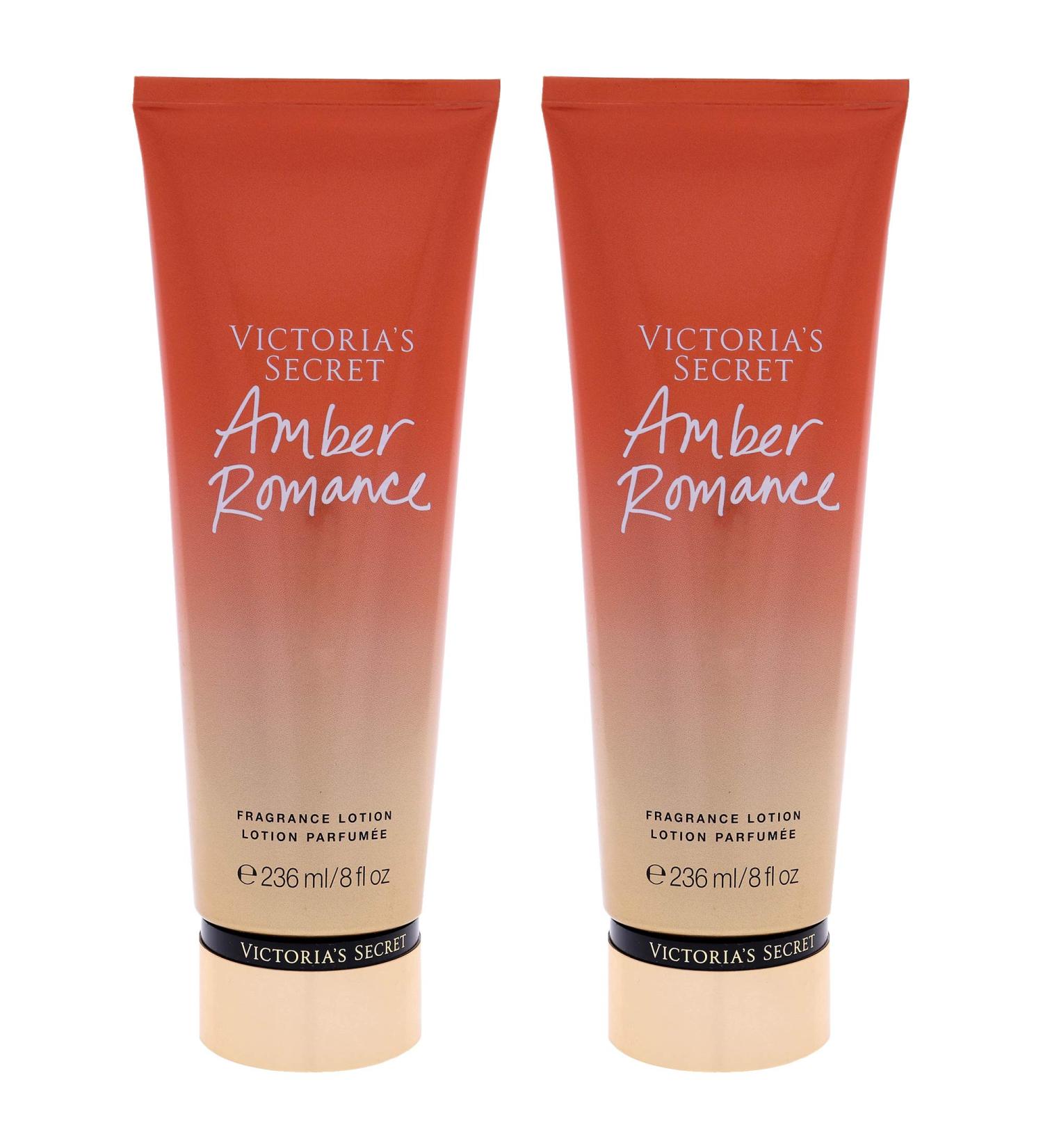 Victoria's Secret Amber Romance Fragrance Lotion for Women - 8 oz Body Lotion - Pack of 2