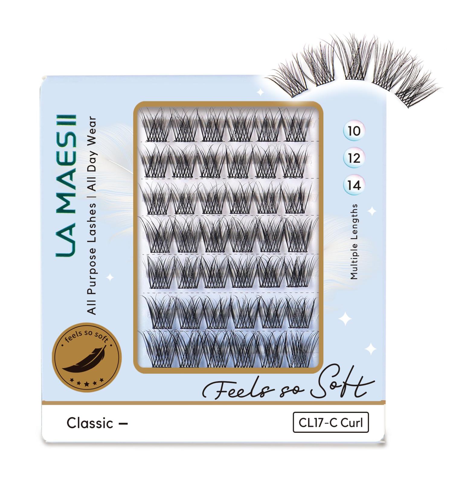 Lash Clusters - 48 Reusable Wispy & Natural Individual Eyelash Extensions | C Curl 10-14mm Super Soft Thin Band - Buy Online on GoSupps.com
