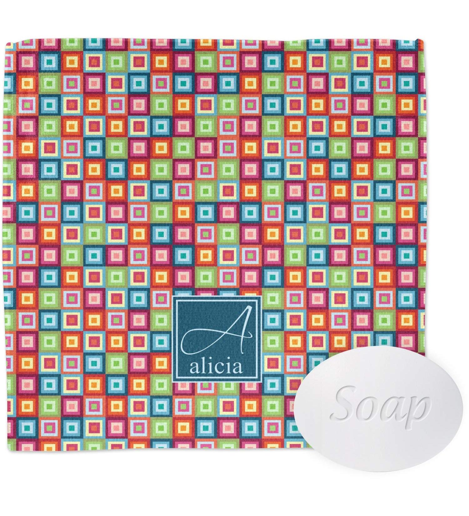 YouCustomizeIt Personalized Retro Squares Washcloth