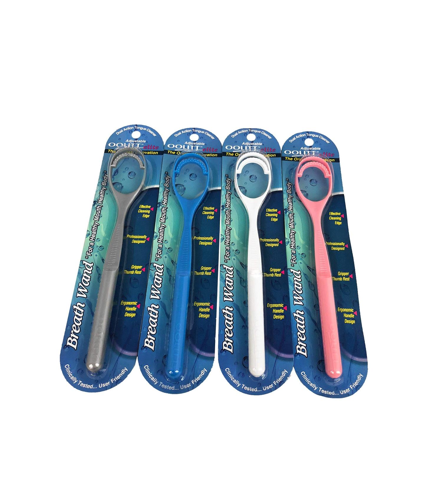 Oolitt Breath Wand Tongue Cleaner (4 Count) - Bad Breath Prevention - Assorted Colors - Buy Online on GoSupps.com