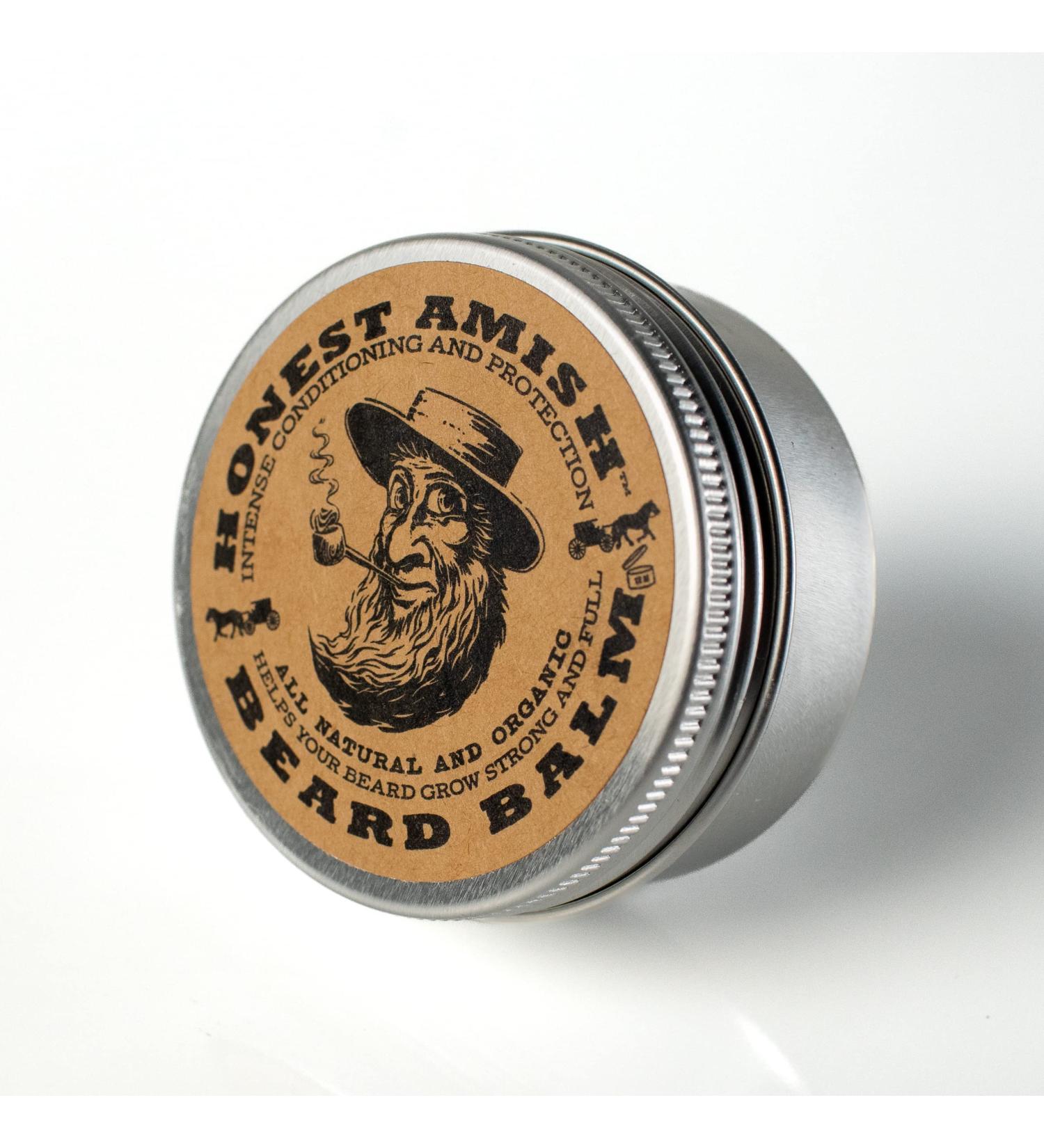 Honest Amish Beard Balm Leave-in Conditioner - Natural & Organic - 2 Ounce Tin - Buy Online on GoSupps.com