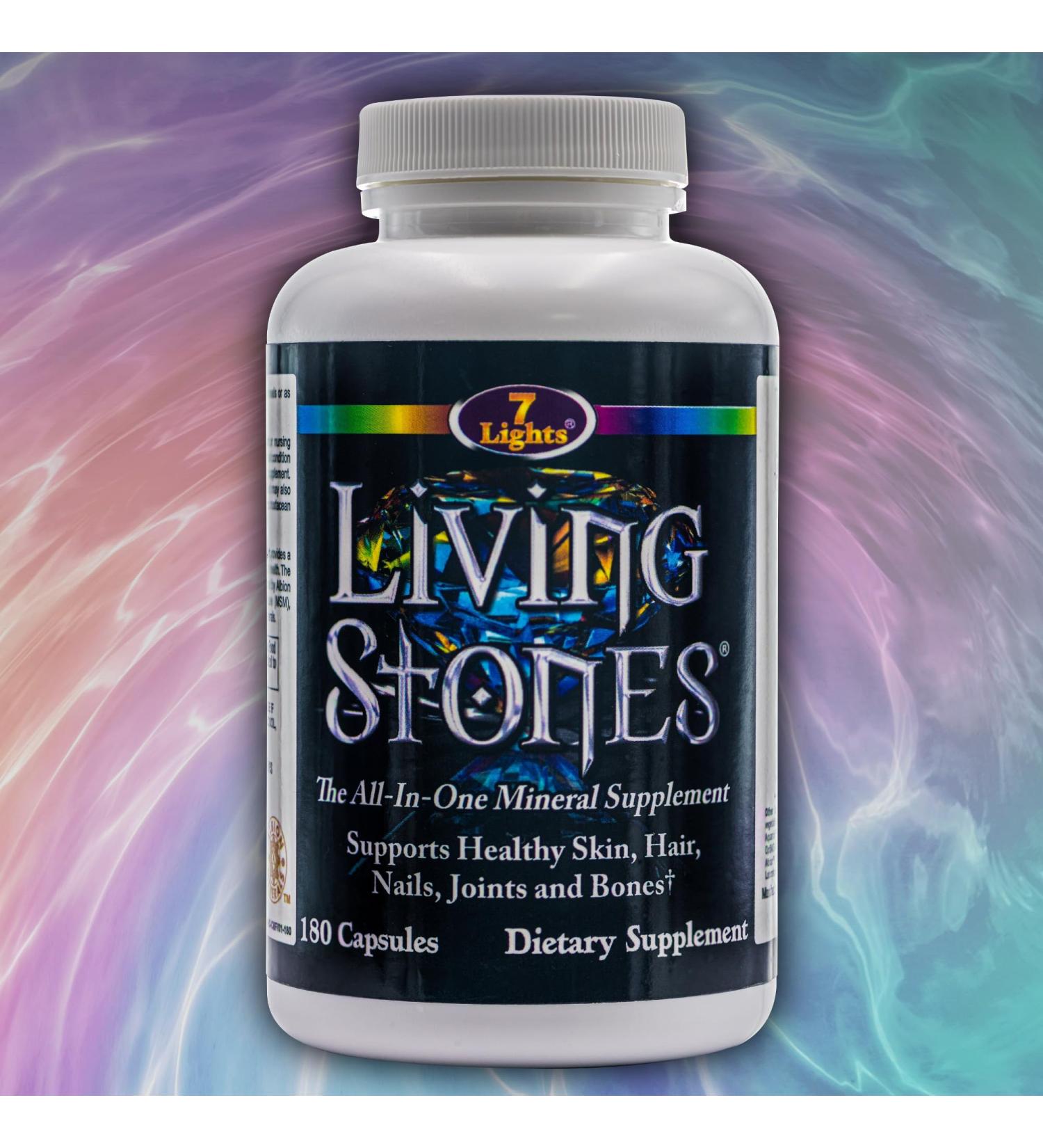 Living Stones Complete Mineral Supplement with Zinc Calcium Magnesium Selenium Trace Minerals No Added Iron with MSM (Organic Sulfur) and Shilajit Premium Absorption (30-Day Supply - 180 Caps) - Buy Online on GoSupps.com