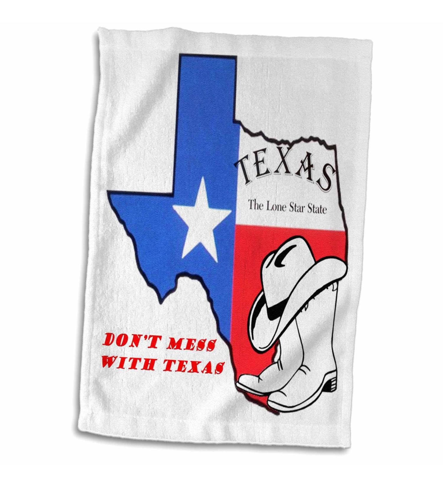 3D Rose Texas Towel - Don't Mess with Texas - 15 x 22 - Buy Online on GoSupps.com