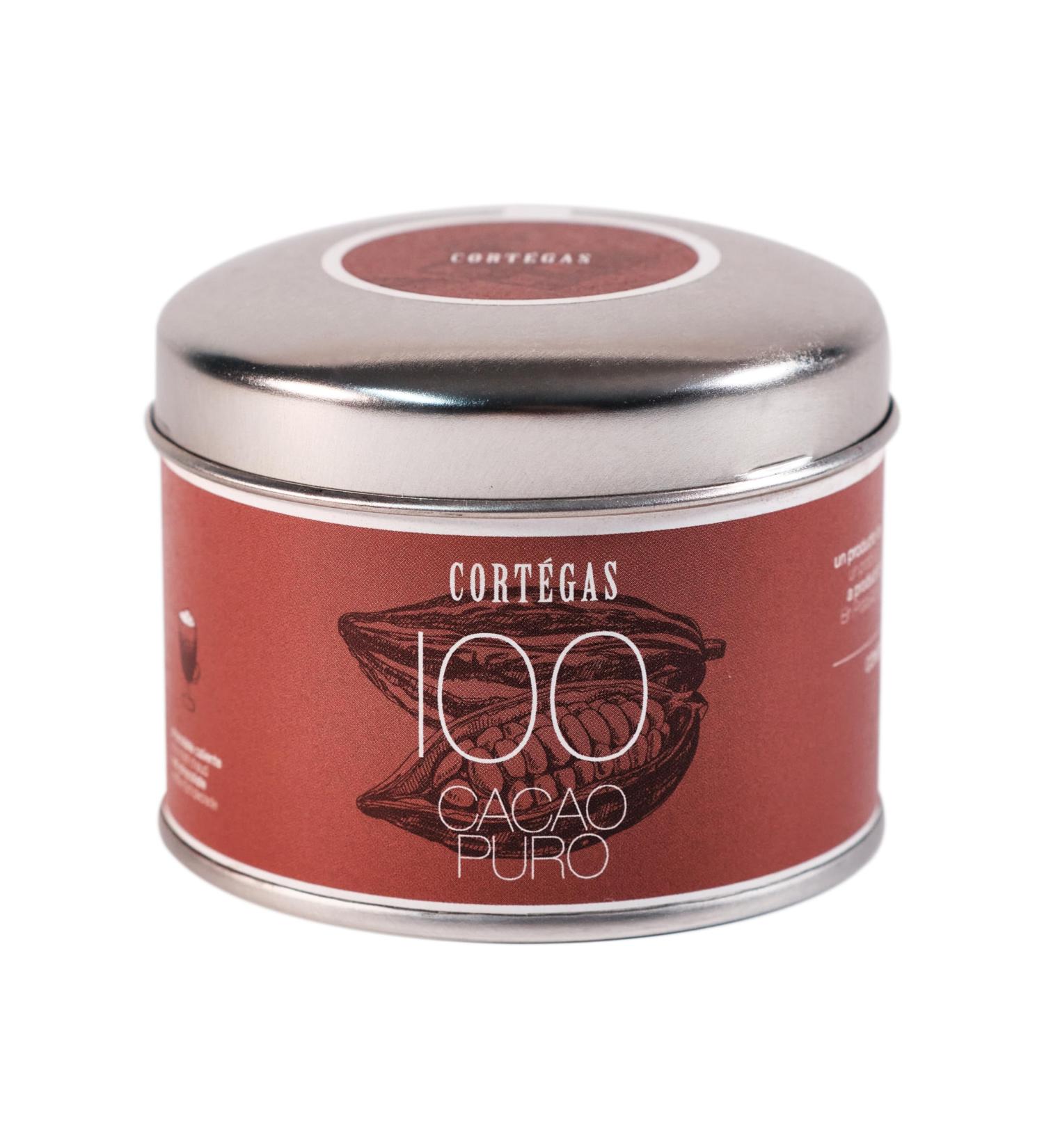 Cortegas Cacao Puro - 100% Cocoa Powder for Sugar-Free Dark Chocolate Drinking - Premium Quality (70g) - Buy Online on GoSupps.com