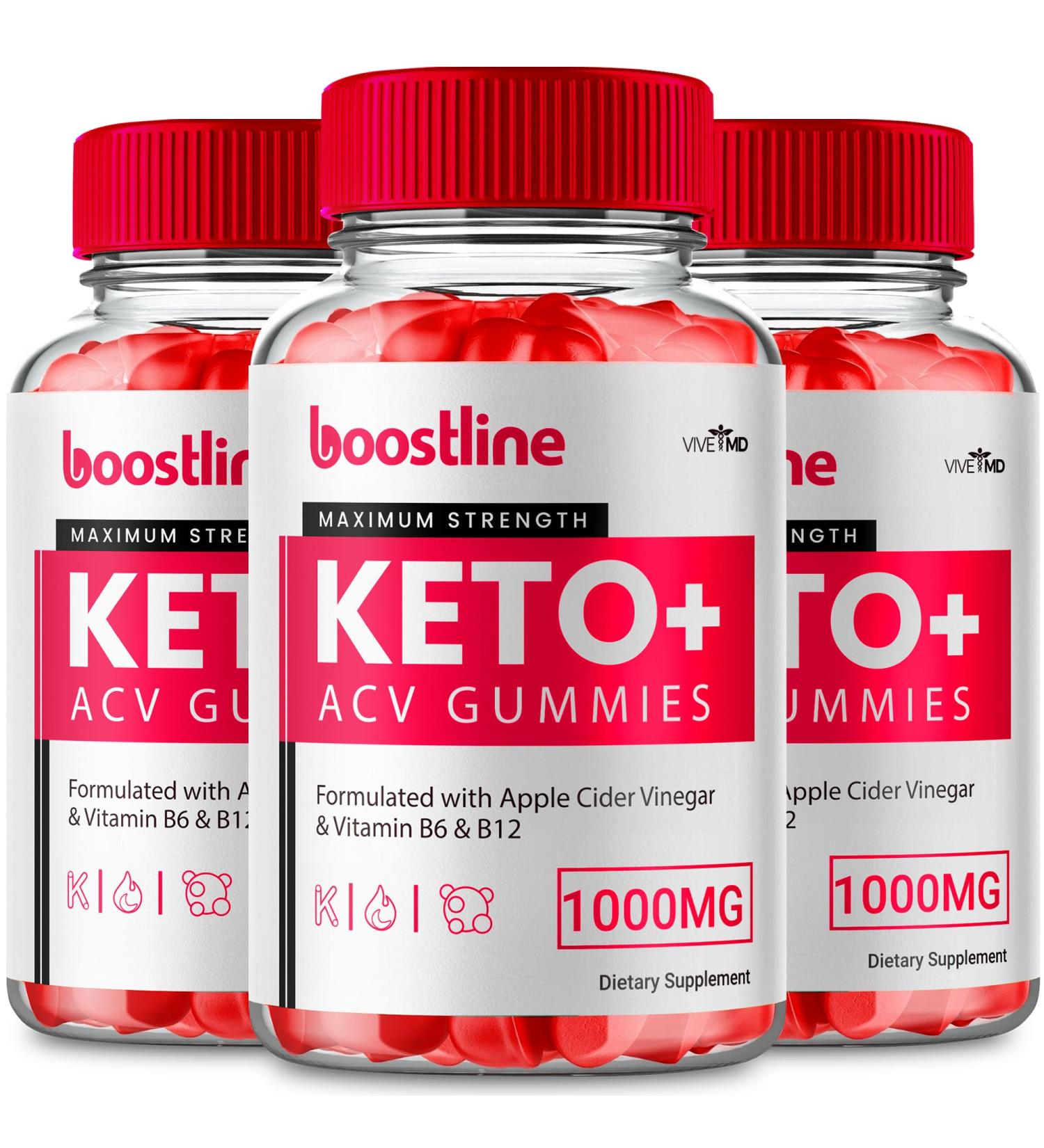 Buy Boostline ACV Gummies - Keto-Friendly Apple Cider Vinegar & Vitamin B12 - 3 Pack | Boostline Keto ACV Reviews - Buy Online on GoSupps.com