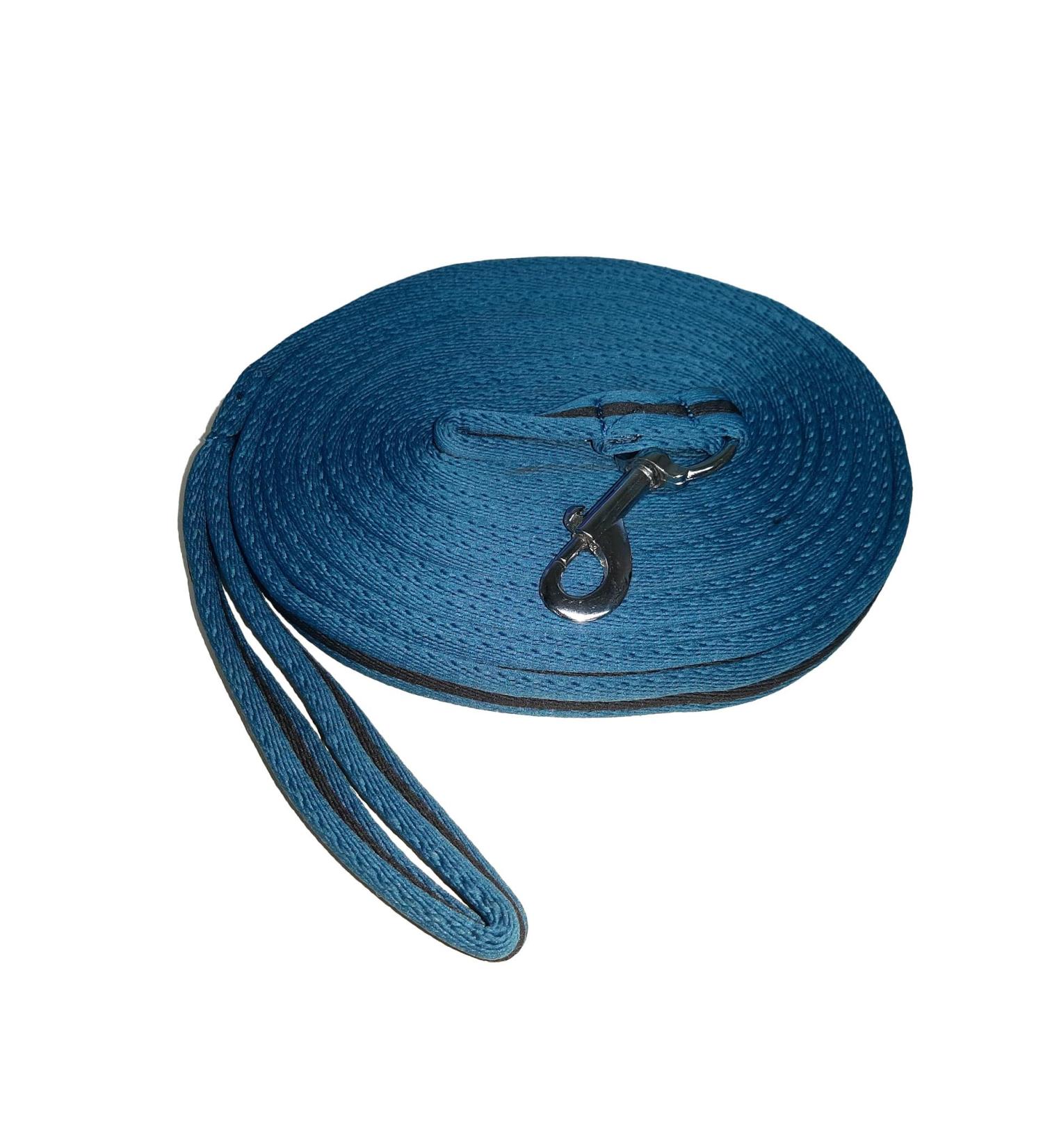 Brama-West Softlunge - Horse lunge line with hand loop and carabiner - approx. 8m - Petrol