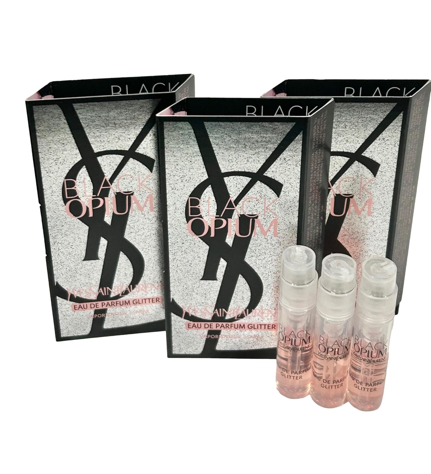 YVES SAINT LAURENT YSL Black Opium EDP Glitter Sample Women Perfume 1.2 ml / 0.04 oz - set of 3 - Buy Online on GoSupps.com