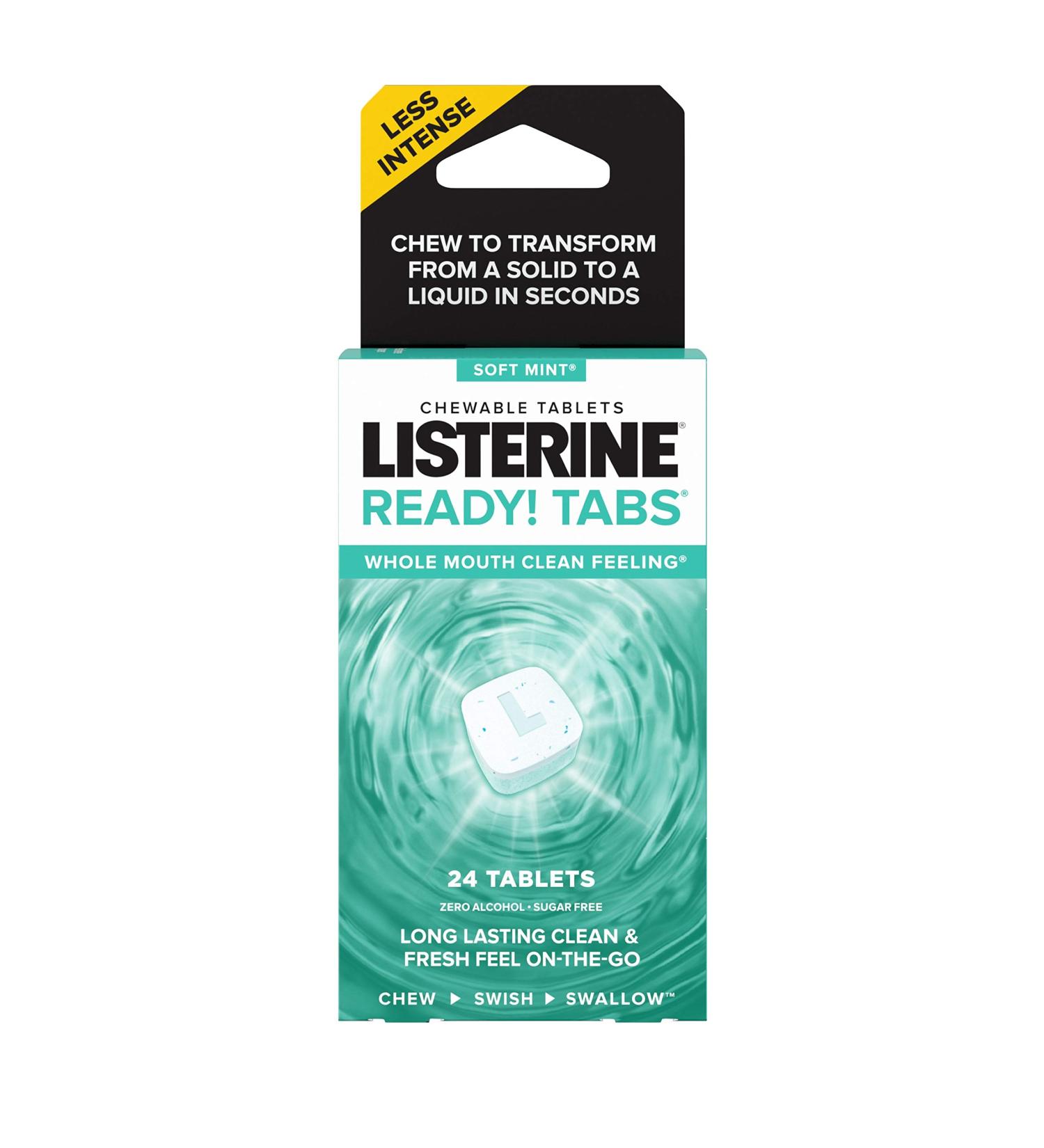 Listerine Ready! Tabs Soft Mint Chewable Tablets - 24 Count - Buy Online on GoSupps.com