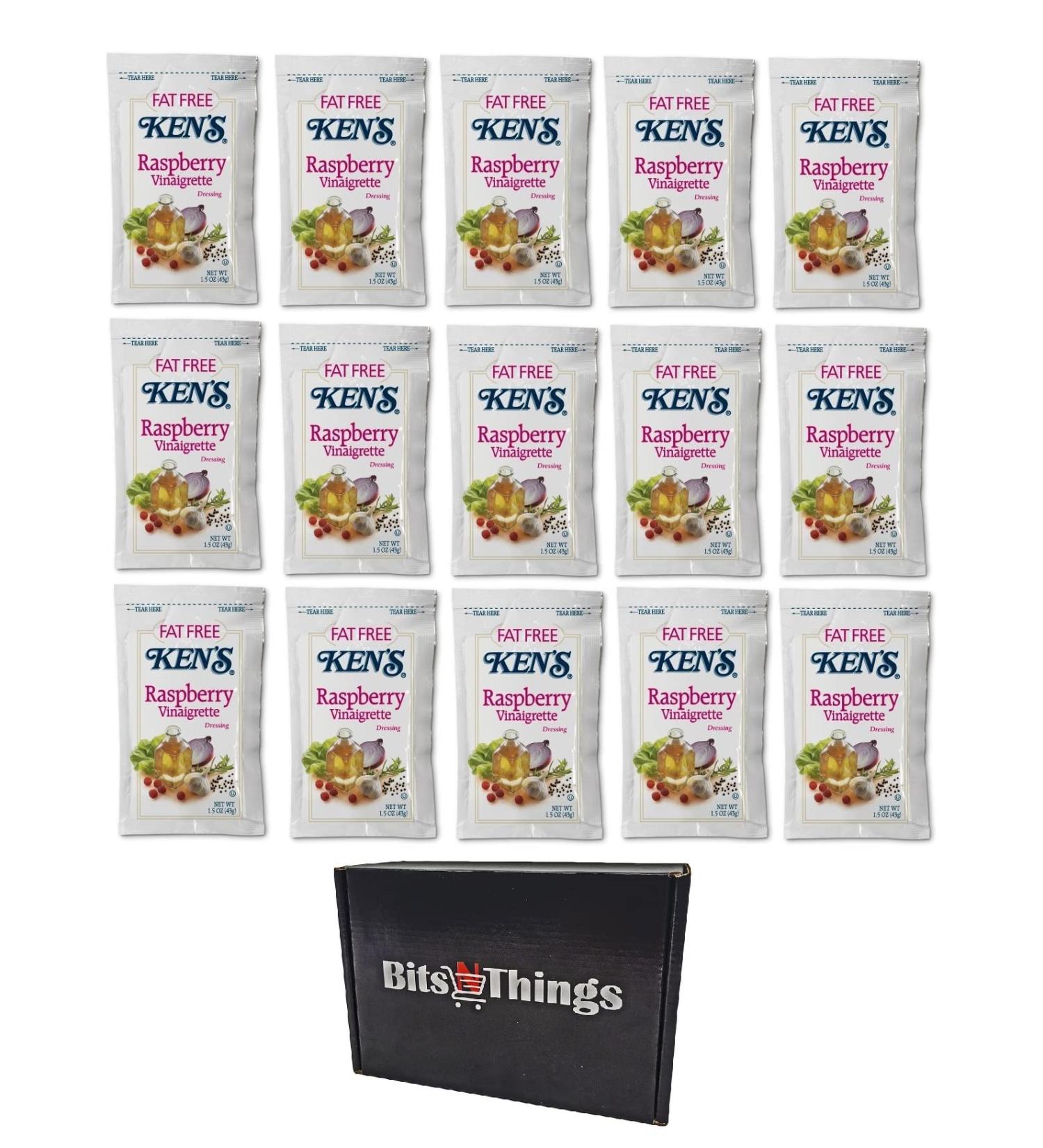 Kens Fat Free Raspberry Vinaigrette Dressing Packets - Pack of 15 | Shop Now - Buy Online on GoSupps.com