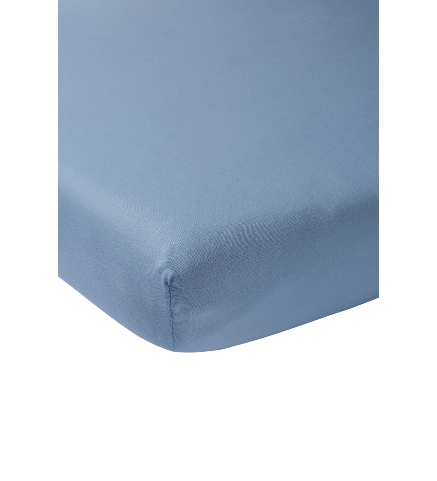 Meyco 563026 Jersey Fitted Cradle Sheet - 40x80/90cm Denim Blue 100% Cotton | International Shipping Available - Buy Online on GoSupps.com