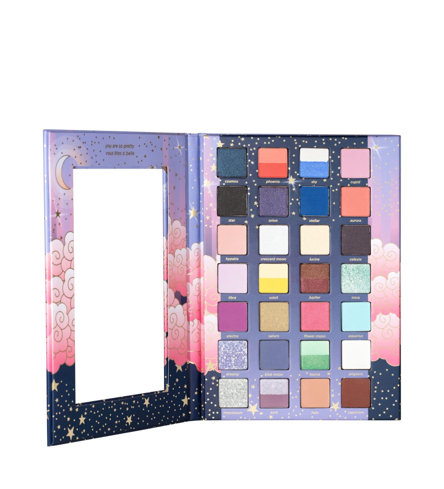 Pacifica Beauty Stellar Gaze Eye Shadow Palette - 28 Vegan, Cruelty-Free Shades | Matte, Shimmer & Glitter Mica | Eco-Friendly Packaging - Buy Online on GoSupps.com