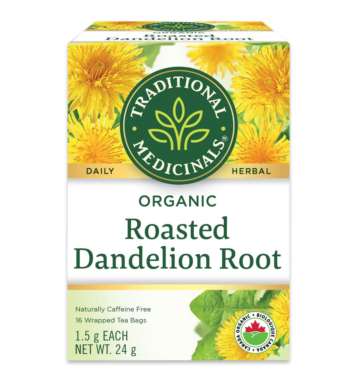 Traditional Medicinals Organic Roasted Dandelion Root Herbal Tea 16 Bags (Pack of 1) Tea Roasted Dandelion Root 16 Count (Pack of 1) - Buy Online on GoSupps.com