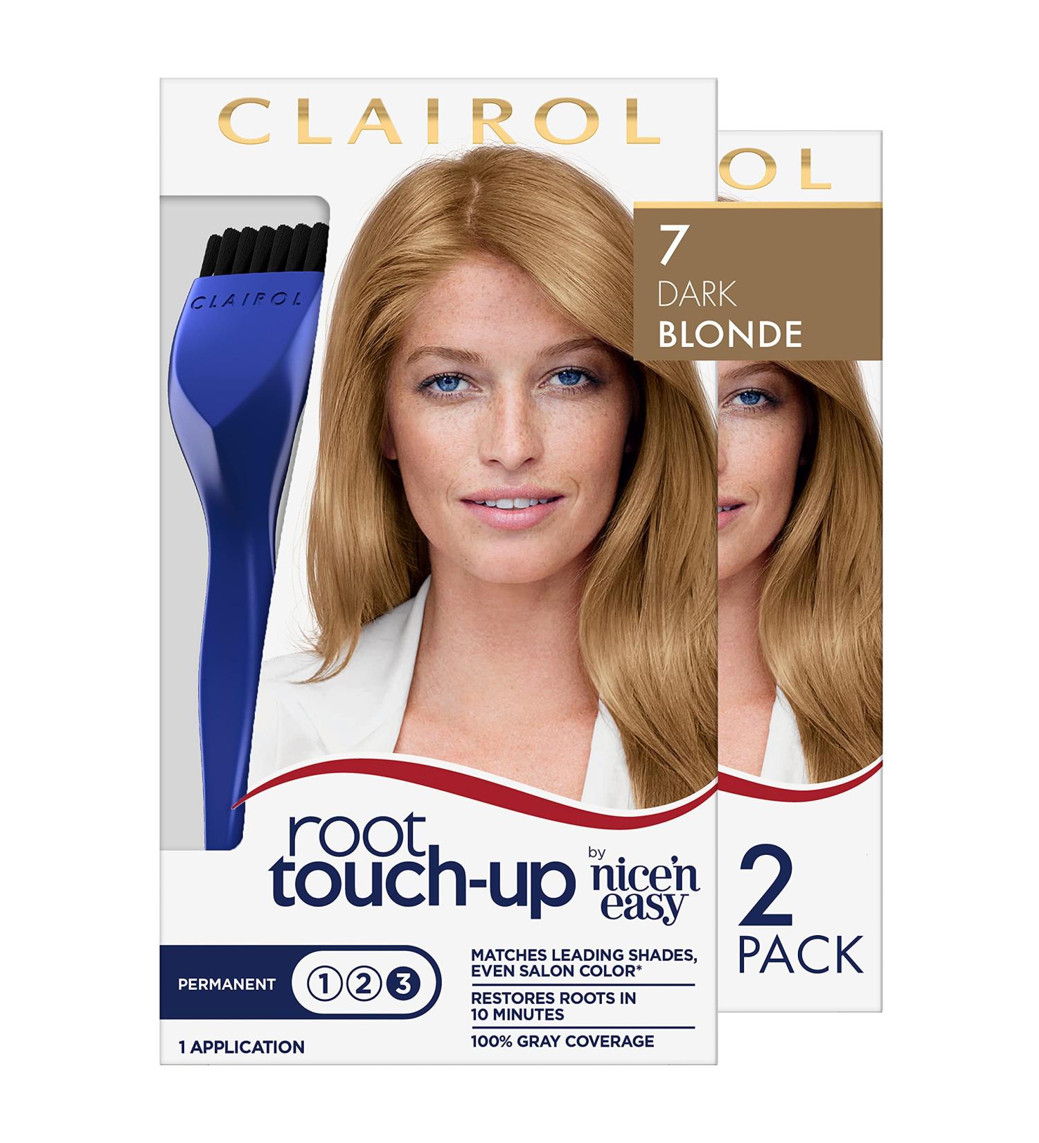 Clairol Root Touch-Up by Nice'n Easy 7 Dark Blonde Permanent Hair Dye - Pack of 2 - Buy Online on GoSupps.com