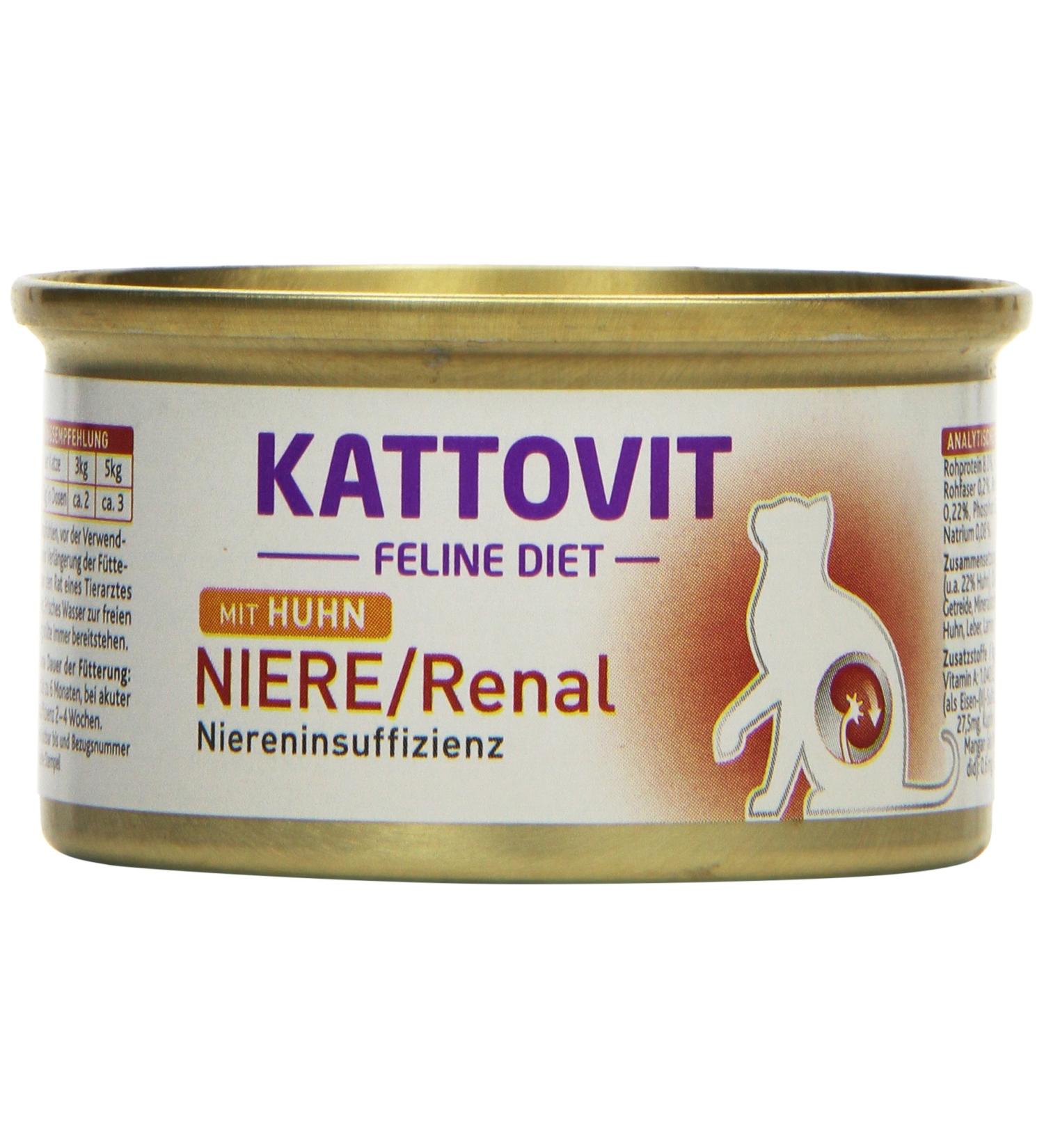 Kattovit cat food low protein chicken 85 g pack of 24 (24 x 85 g)