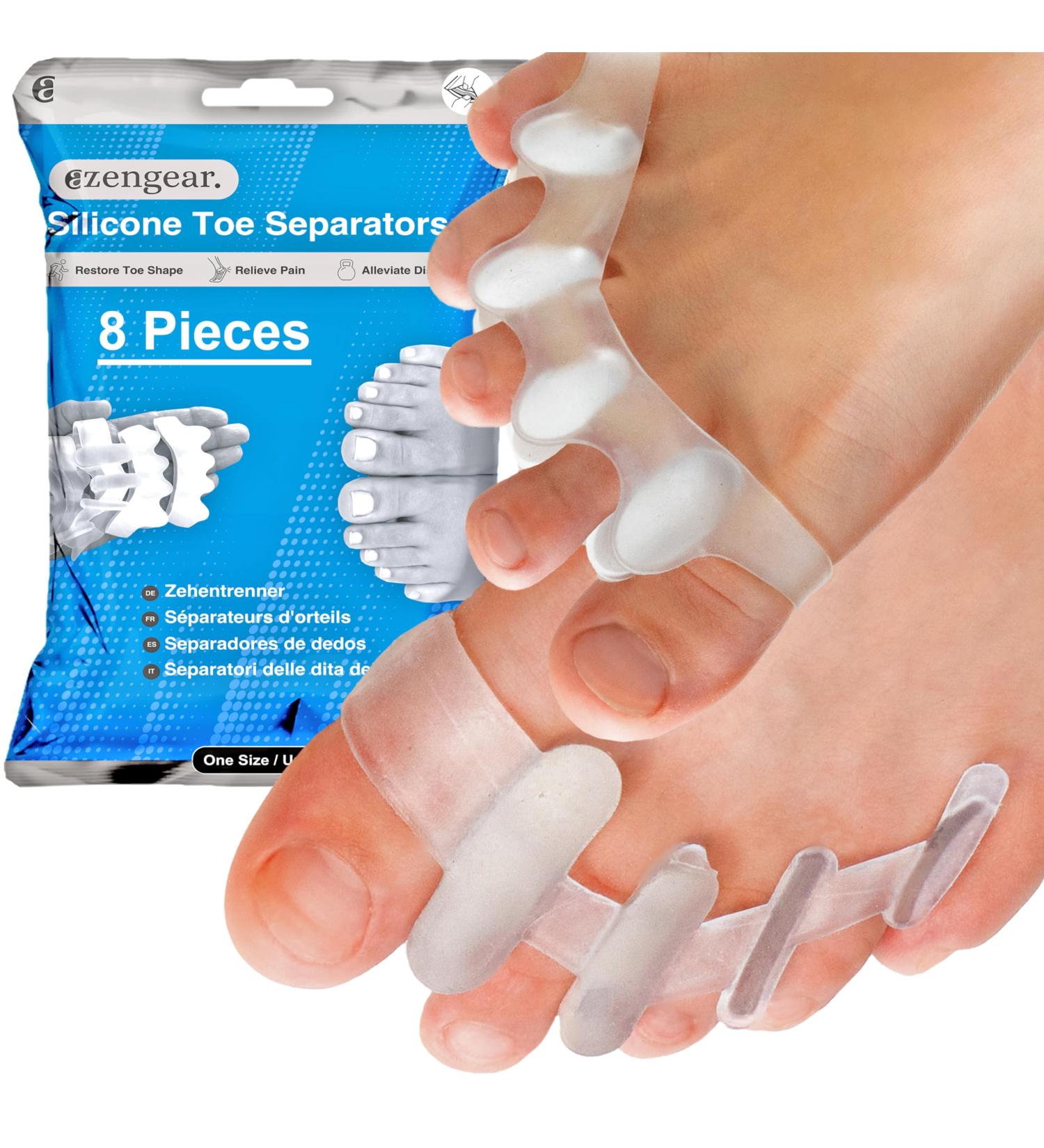 Buy Azengear Toe Separator (8 pcs) - Silicone Gel Spacers for Correcting Bunion & Overlapping Toes | Unisex Comfort Solution - Buy Online on GoSupps.com