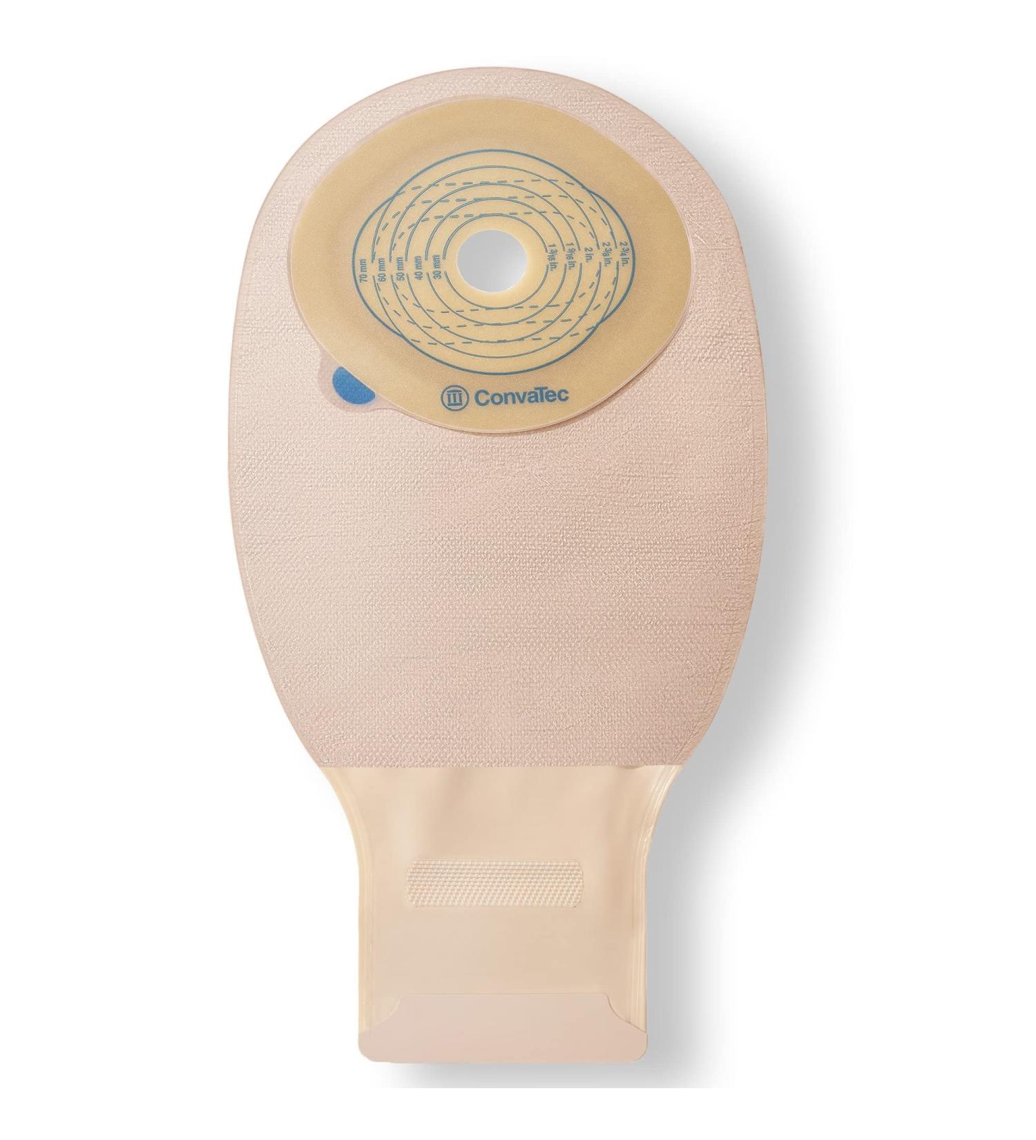 ConvaTec Esteem + One-Piece Drainable Pouch 13/16" to 2-3/4" Cut-to-Fit Integrated Closure 12" L Transparent - 416721BX - 10 Each / Box