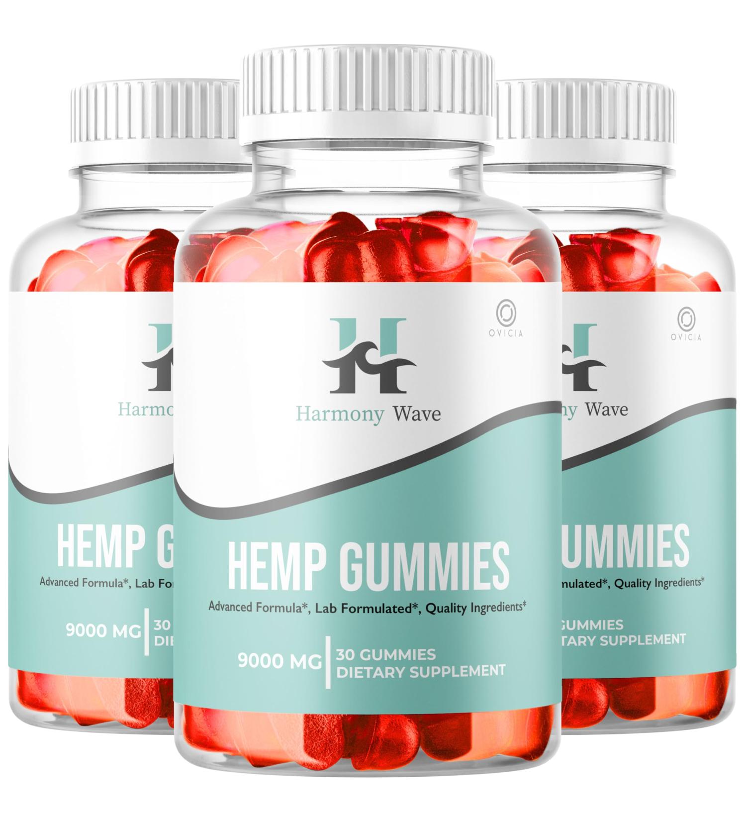 OVICIA (3 Pack) Harmony Wave Gummies Official Harmony Wave Gummies Formula Reviews Harmony Wave Gummies 300mg Per Gummy Harmonywave Gummies 90 Gummies for 3 Months - Buy Online on GoSupps.com
