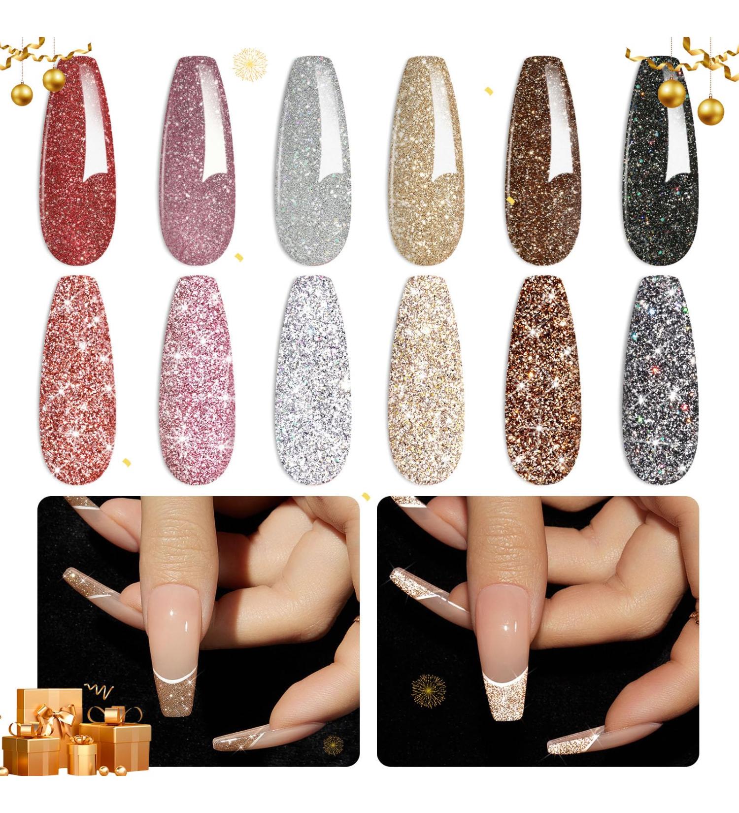 Beetles Reflective Glitter Gel Polish Set - 6 Holographic Colors - Soak Off UV LED - Spring Summer Nail Polish Kit - Buy Online on GoSupps.com