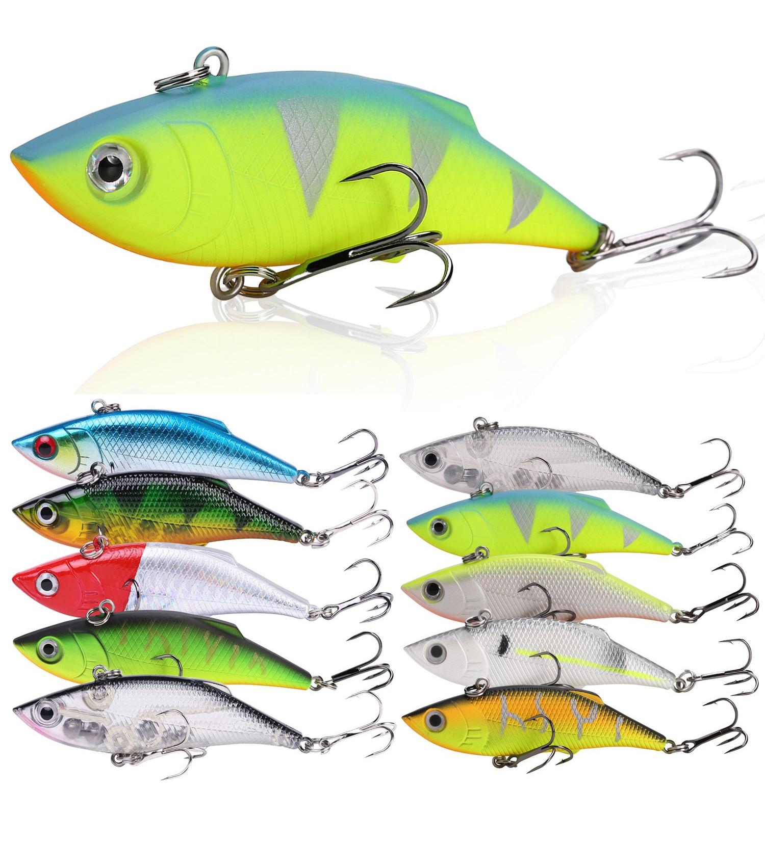 Sougayilang Minnow Fishing Lures Crankbaits Set - 10PCS Trout Bass Perch Hard Baits Swimbaits for Topwater Fishing - Style-B - Buy Online on GoSupps.com