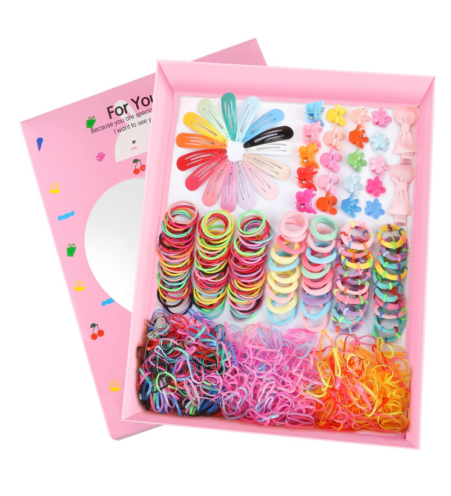 787 Pcs Hair Accessories Gift Set for Girls - Bows, Clips, Ties - HQCM - Buy Online on GoSupps.com