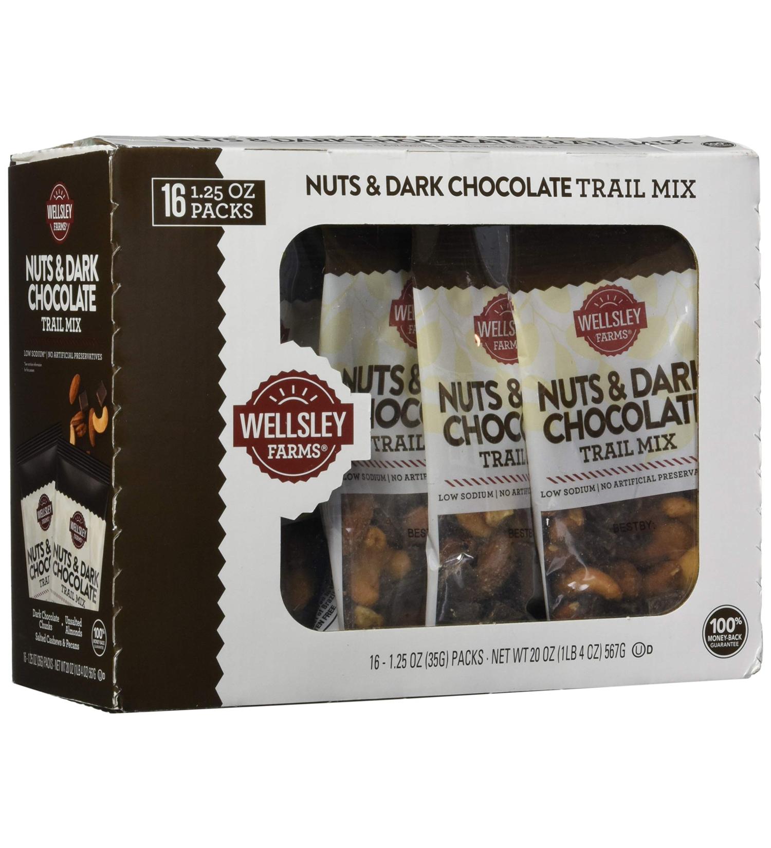 Wellsley Farms Nut Dark Chocolate Trail Mix - 16 Count, 20 Oz - Buy Online on GoSupps.com