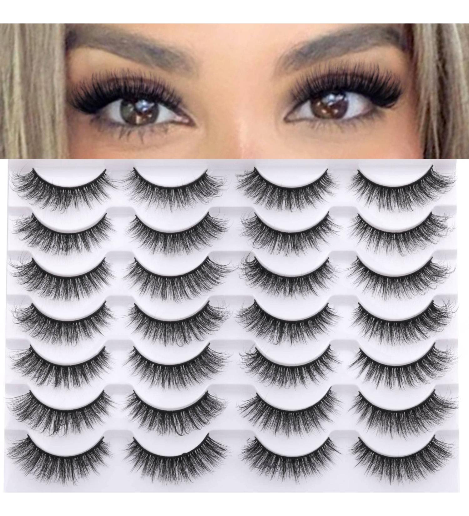 HeyAlice Cat Eye Lashes - Natural Look 6D Wispy False Eyelashes Mink Pack - 14 Pairs Short Fake Lashes for Women - Buy Online on GoSupps.com