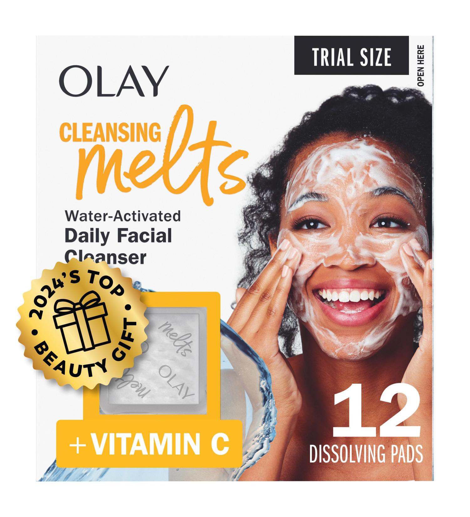 Olay Cleansing Melts + Vitamin C Face Cleanser, 12ct, Water-Activated Face Wash Cleans, Tones, and Refreshes Skin Unscented 12 Count (Pack of 1) - Buy Online on GoSupps.com