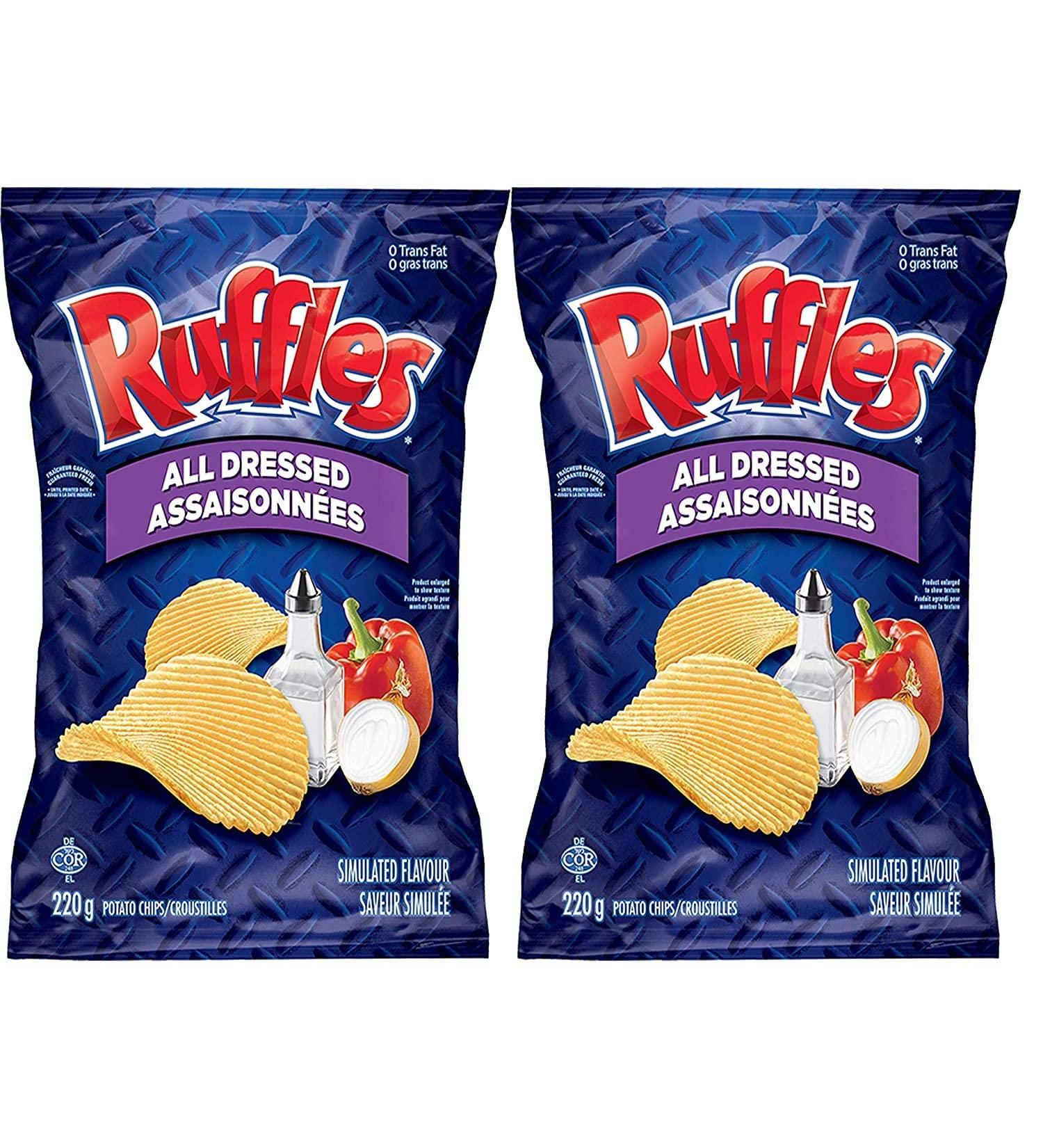 Ruffles All Dressed Potato Chips 220g (2-Pack)